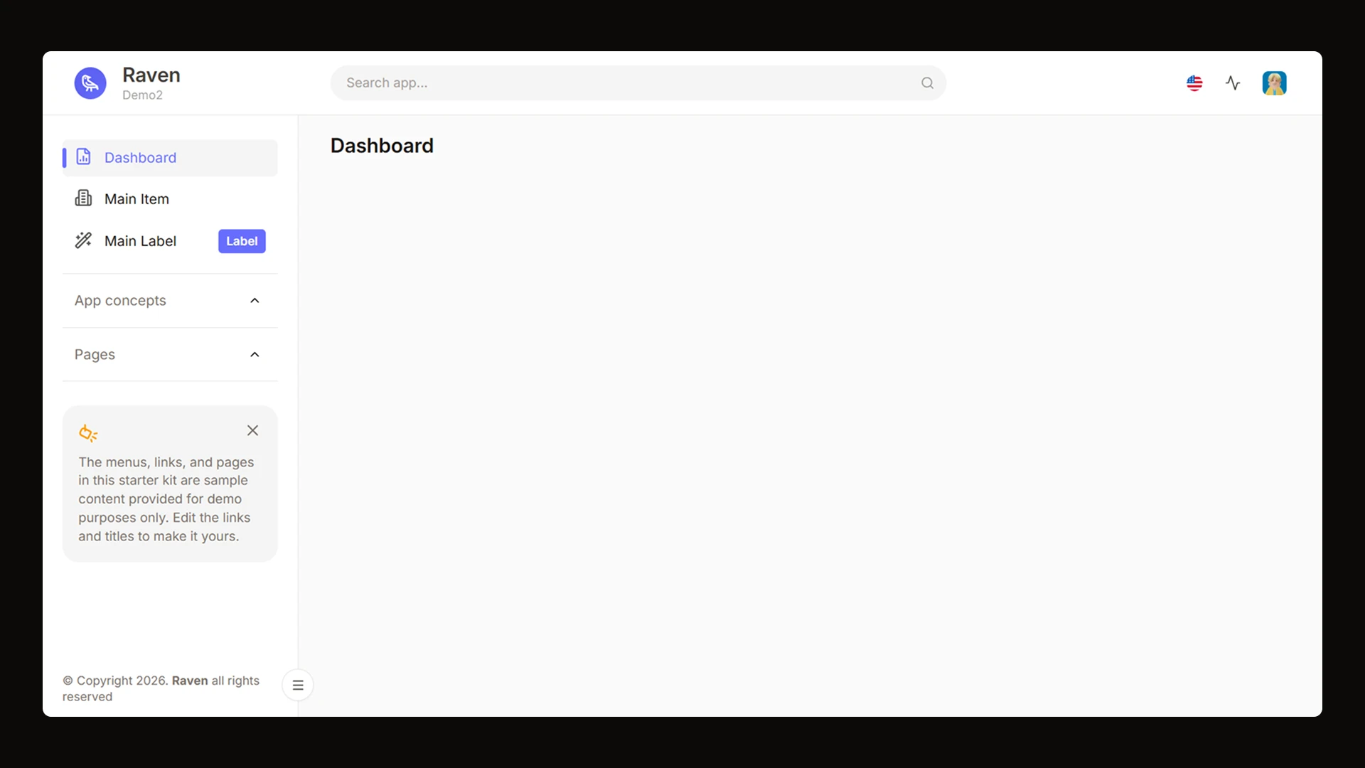 Raven - TailwindCSS Admin Dashboard Template + Landing + RTL