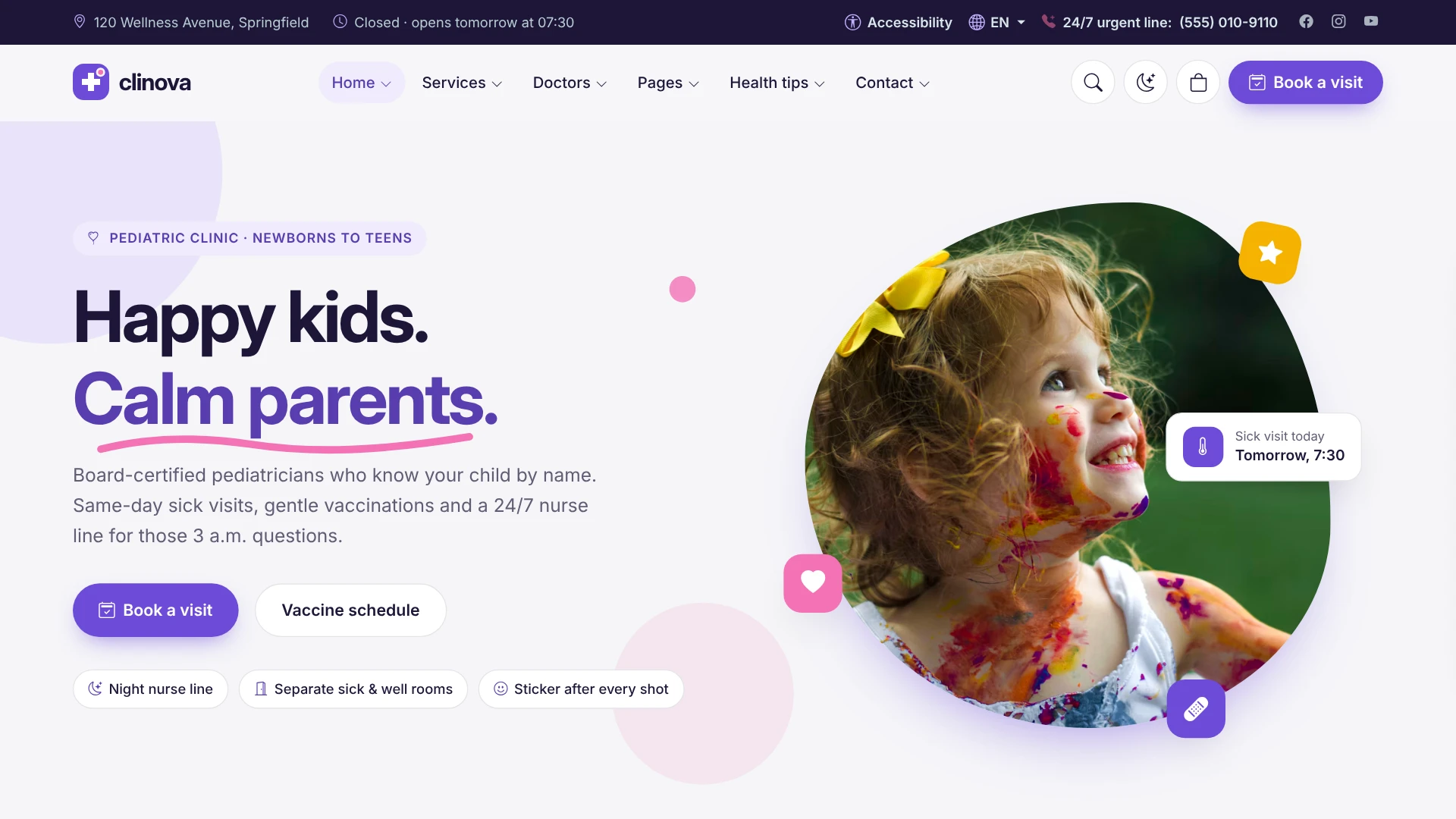 Clinova - Medical Clinic & Healthcare HTML Template