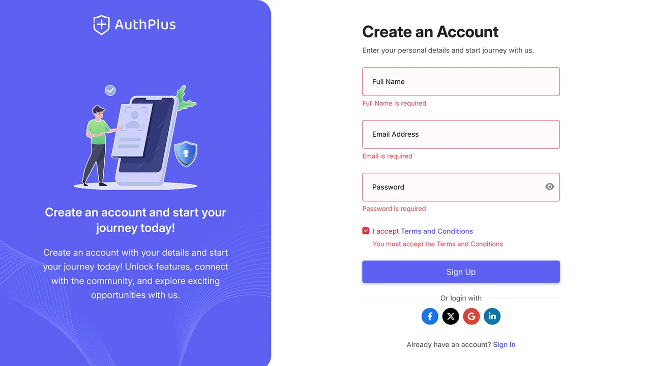 AuthPlus - Modern and Creative React Authentication UI Kit with Bootstrap