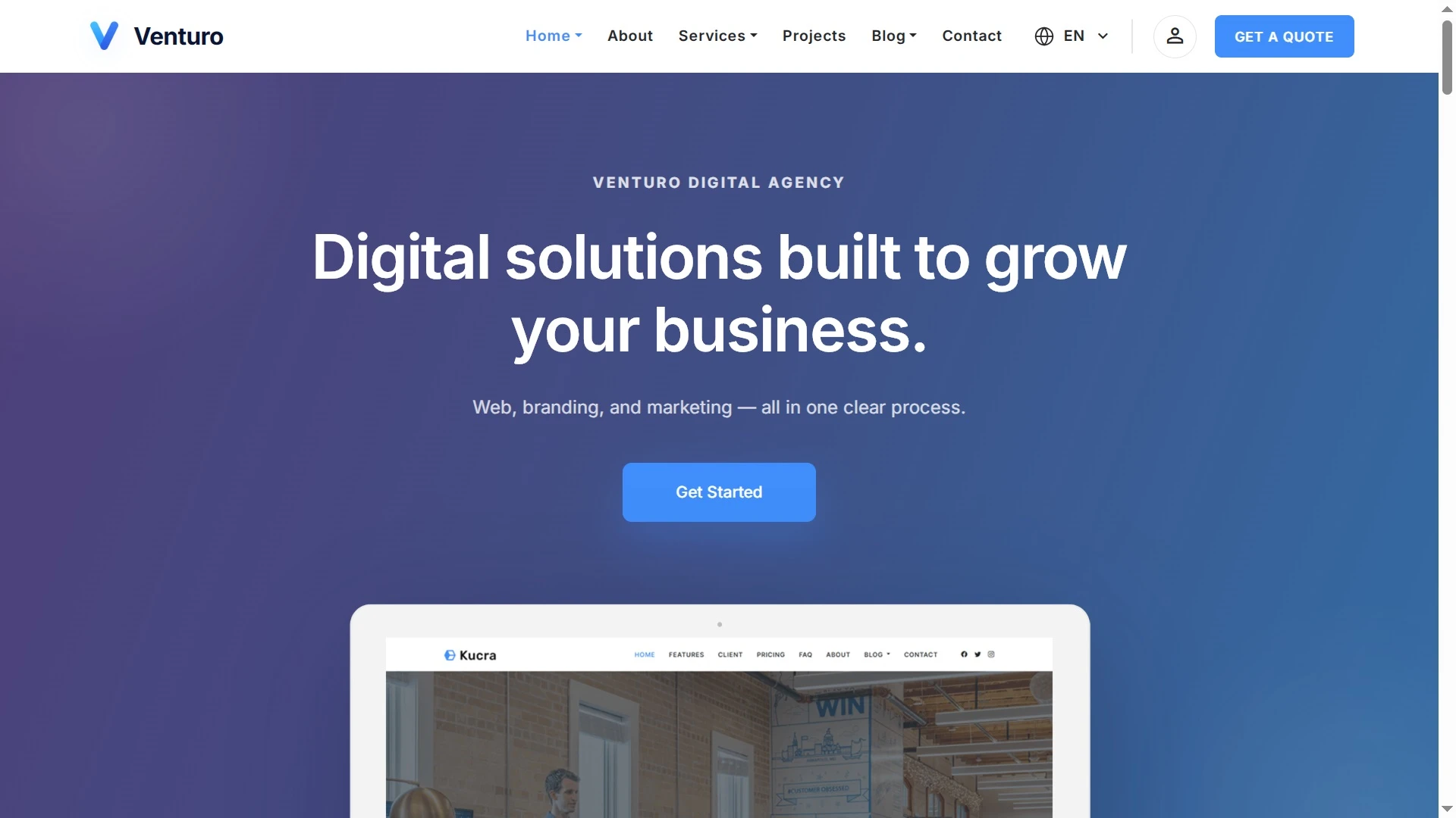Venturo - Business & Services Multi-Framework Template