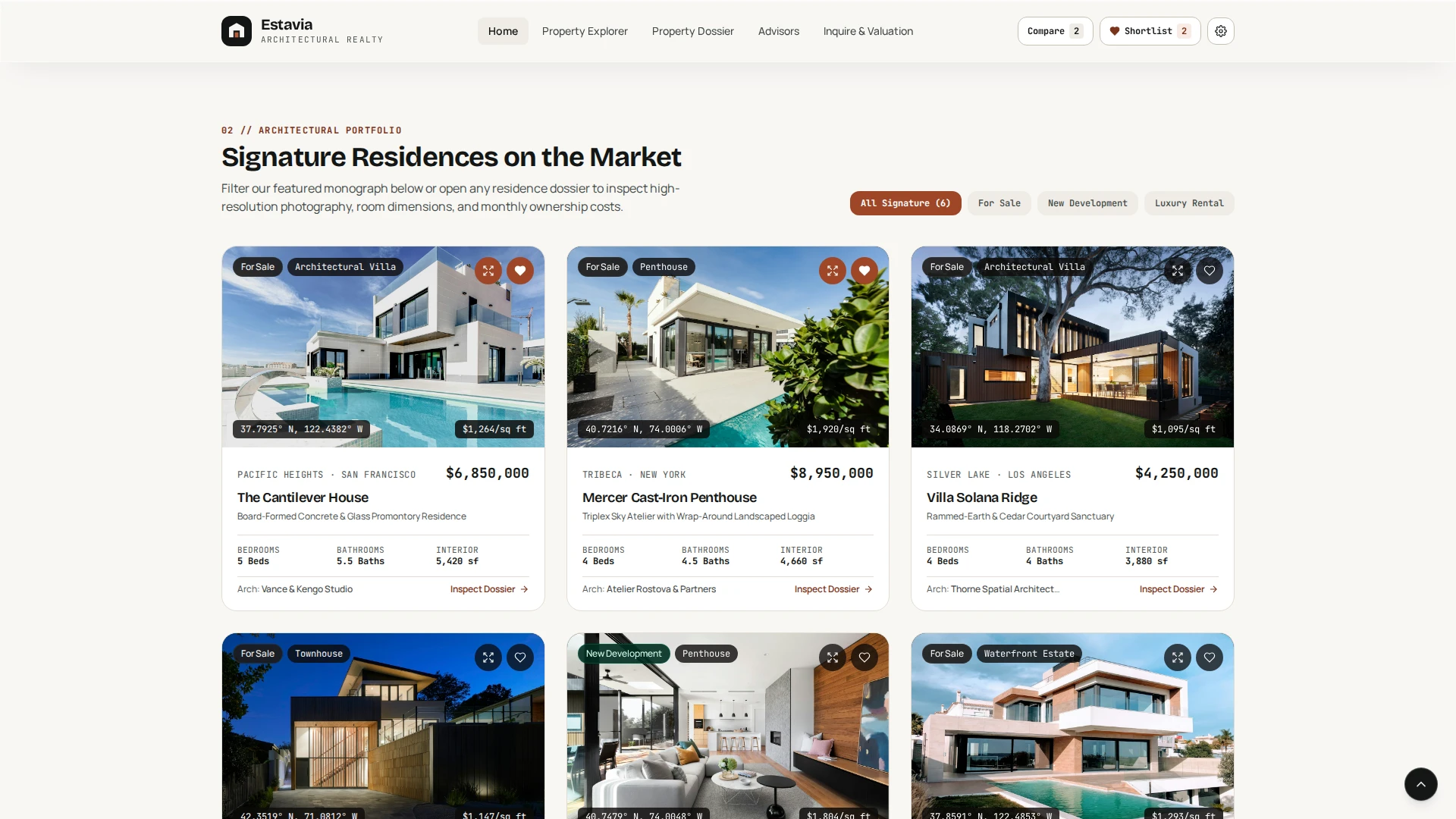 Estavia - Real Estate & Property Explorer HTML Template