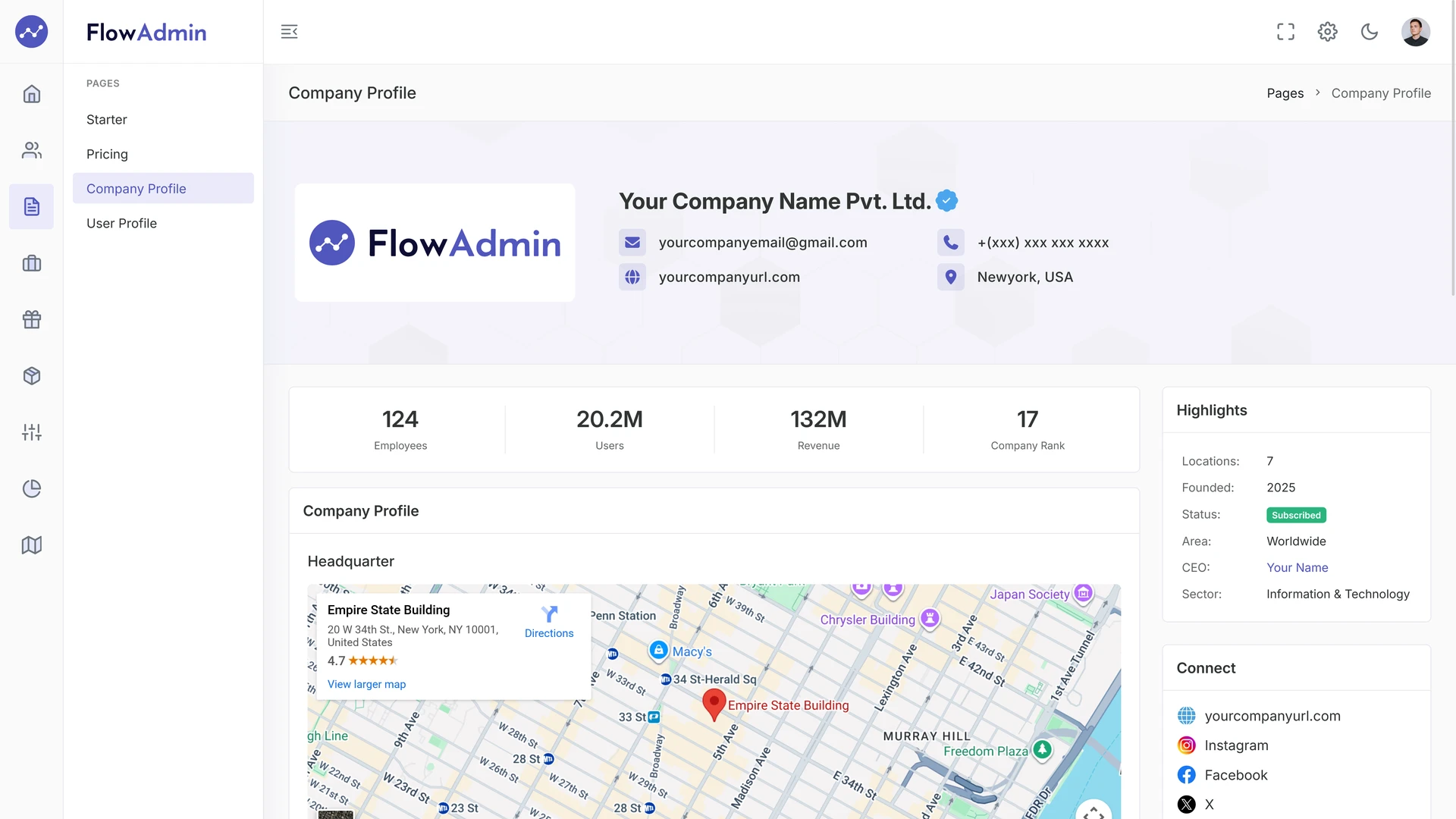 FlowAdmin - Modern React Admin Template with Bootstrap