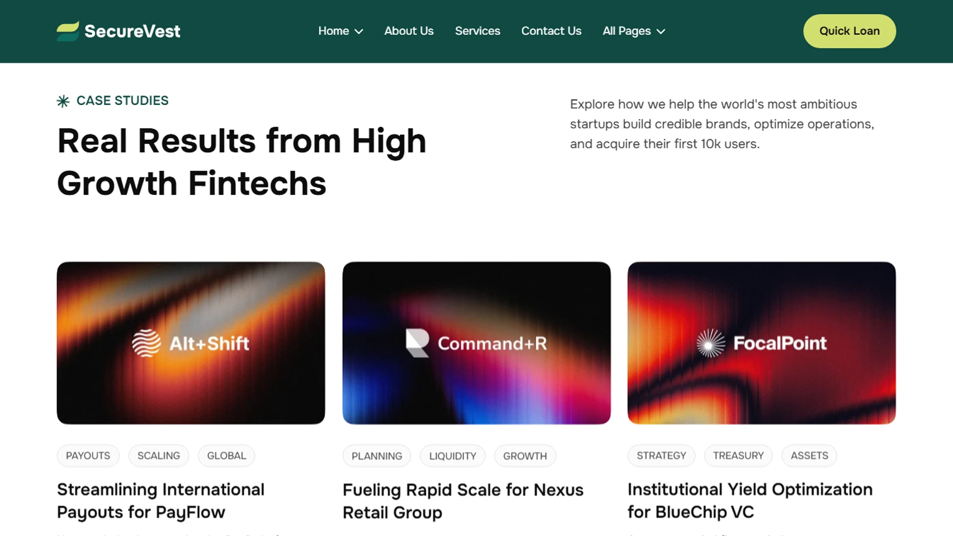 SecureVest - Vue.js Digital Banking & Financial Services Template
