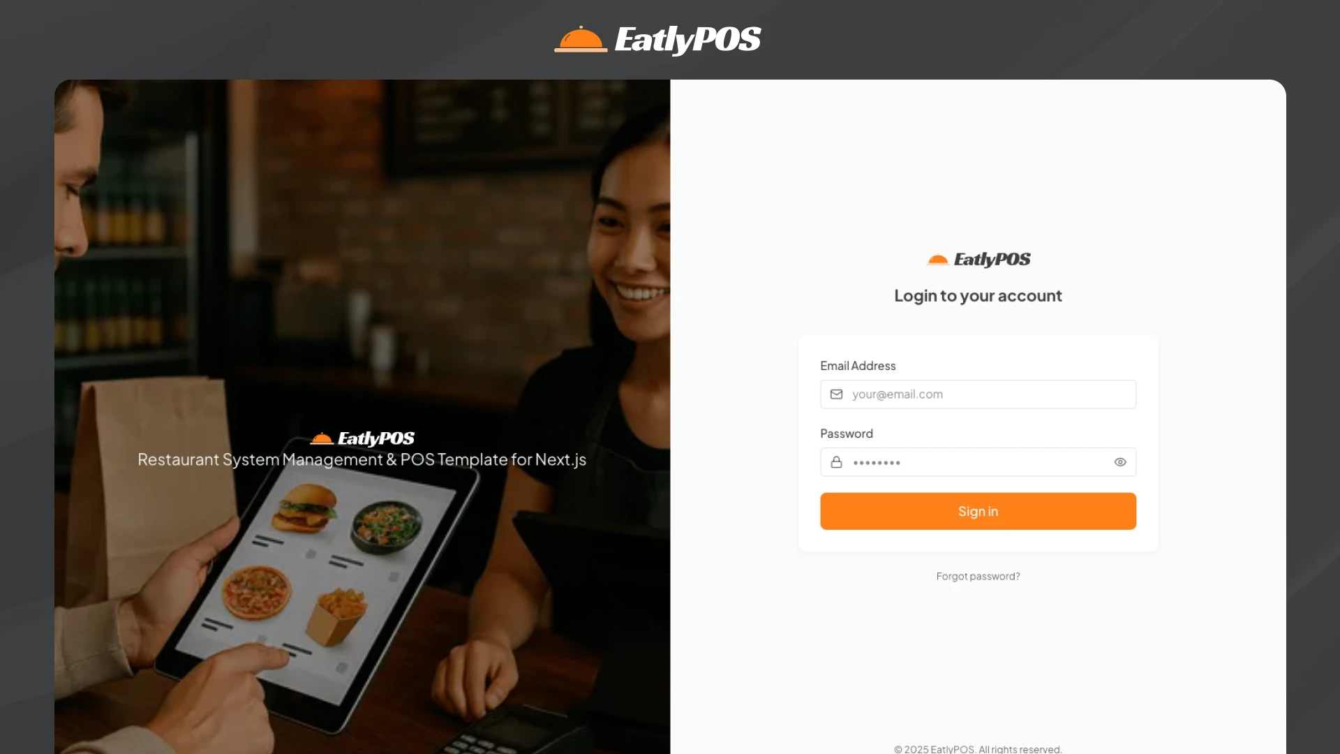 EatlyPOS - Next.js Restaurant Management System Template & POS