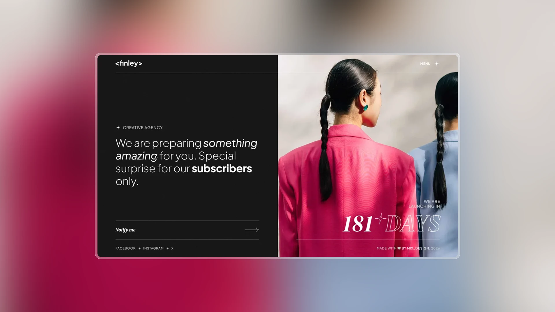 Finley - Coming Soon and Portfolio Template