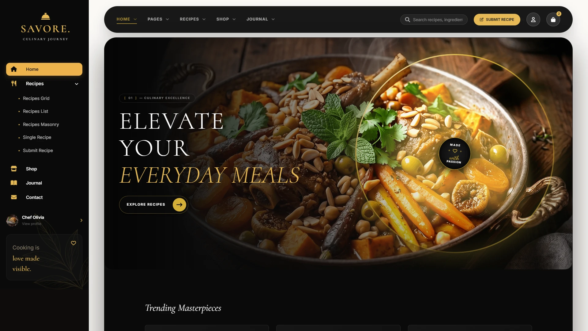 Savore - Food & Recipes WordPress Theme