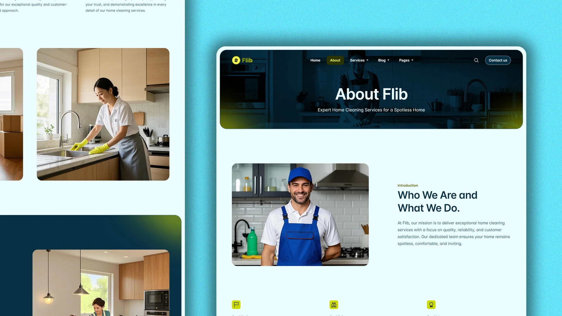 Flib - HTML Website Template For Premium Home Cleaning Services