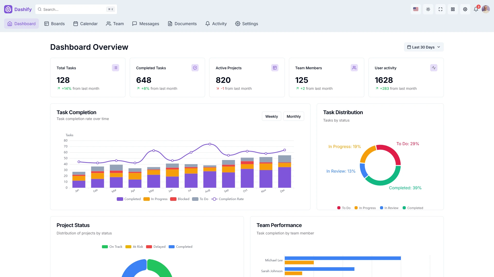 Dashify - NextJS TailwindCSS Admin Dashboard Template