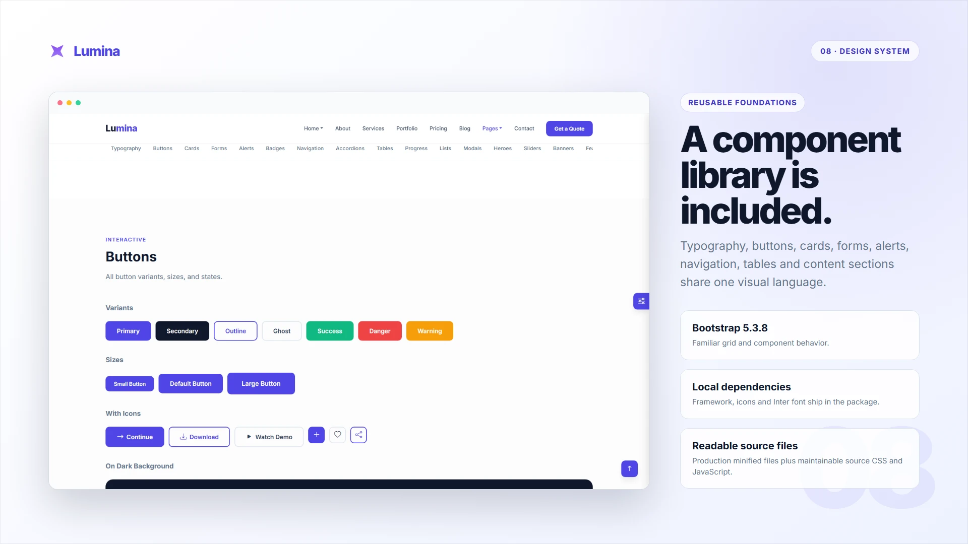 Lumina - Clean and Modular Multi-Page Bootstrap 5 HTML Template