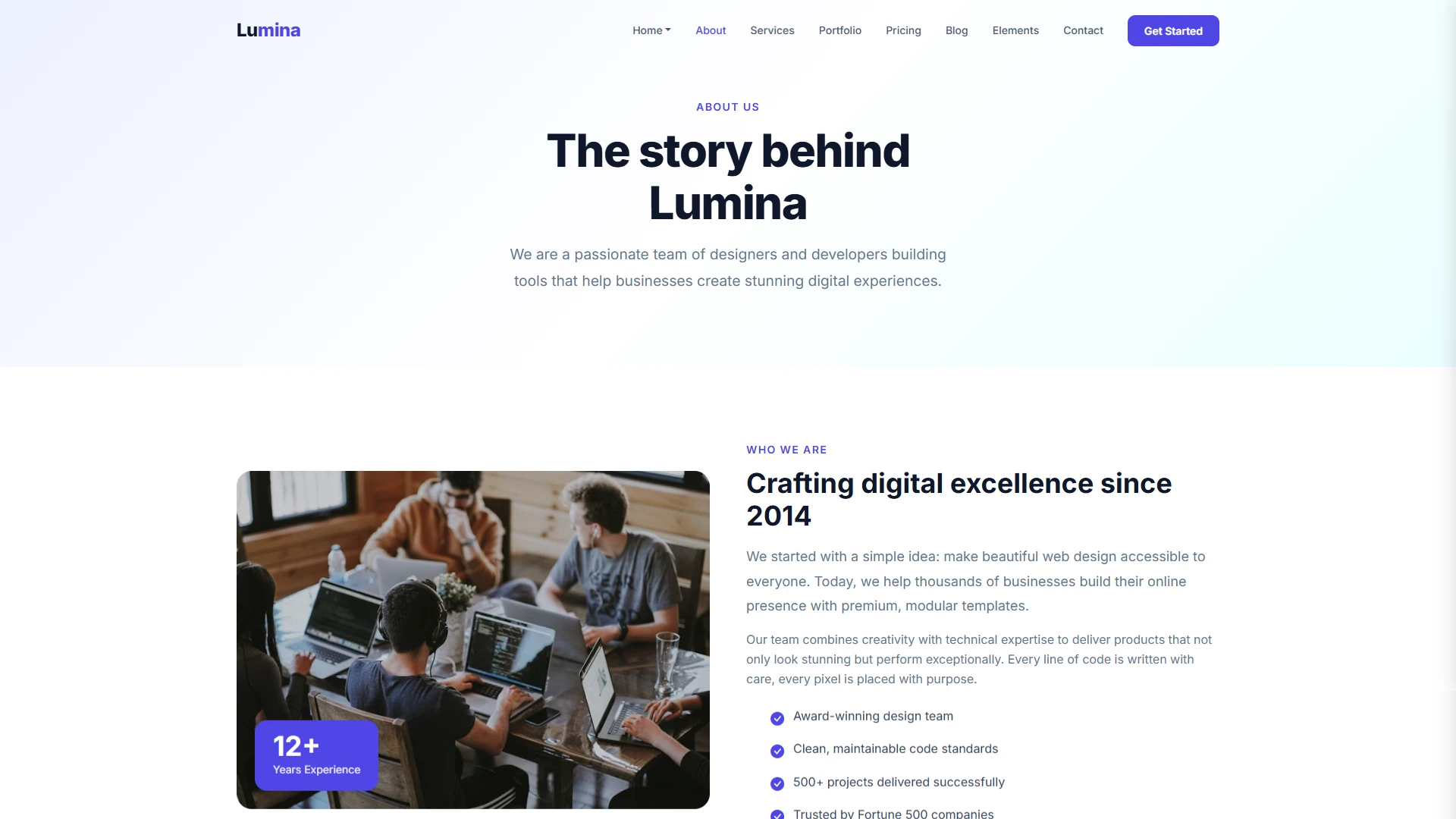 Lumina - Clean and Modular Multi-Page Bootstrap 5 HTML Template