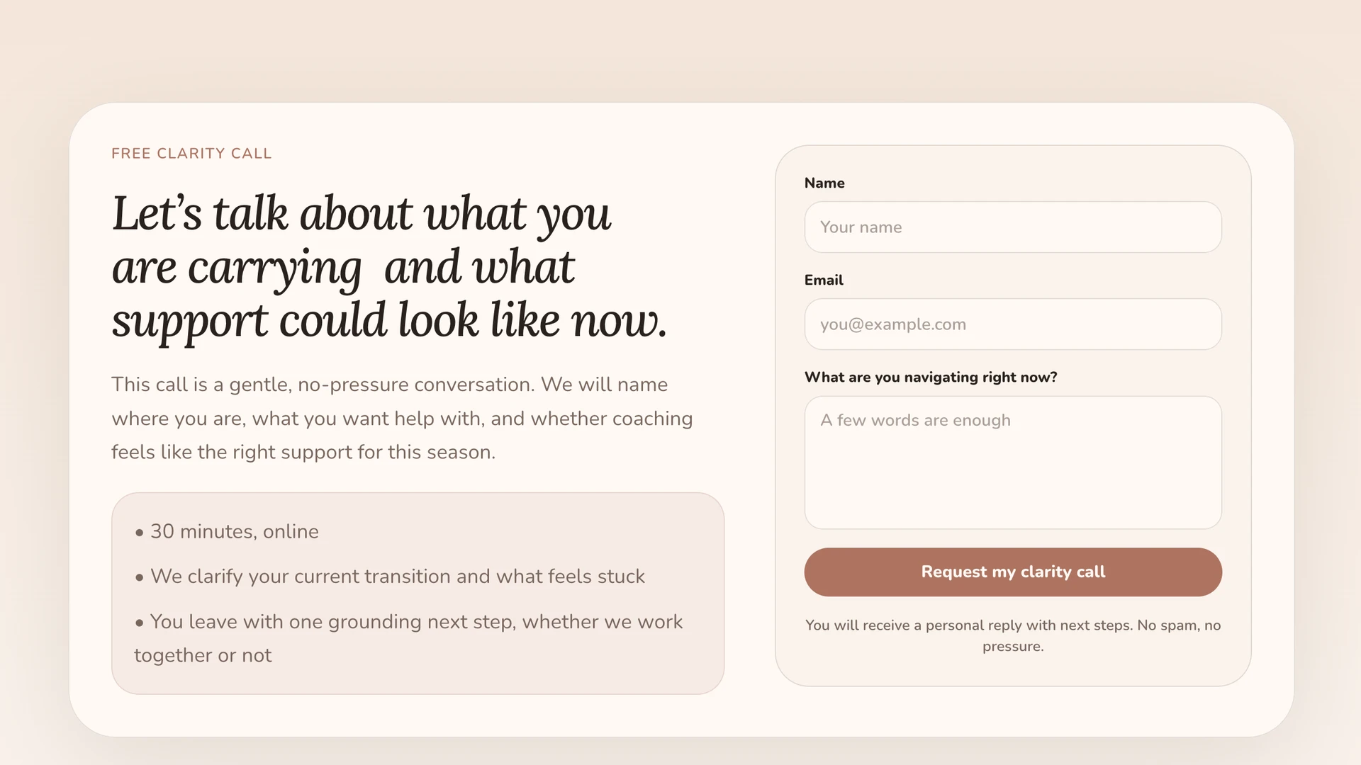Emila - Life Coach, Female Empowerment & Consulting Template