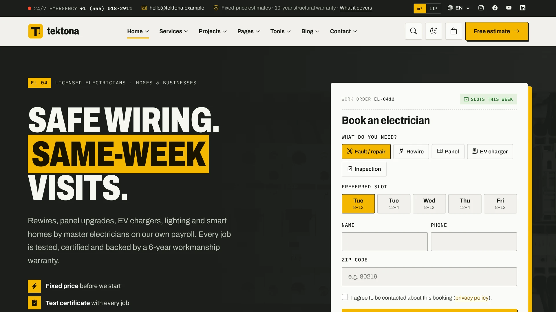 Tektona - Construction & Renovation HTML Template