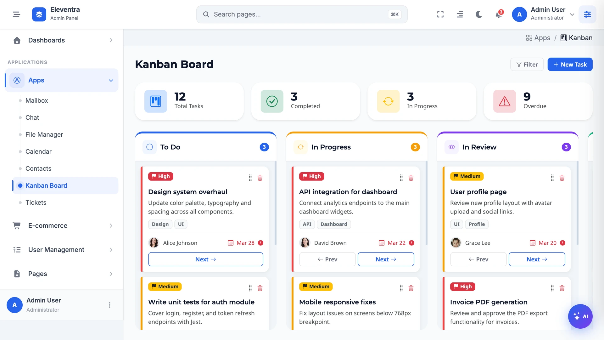 Eleventra - Angular 21 Admin Dashboard Template + UI Kit + 90+ Pages
