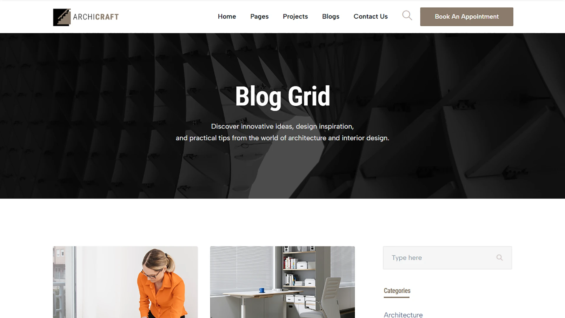 ArchiCraft - Architecture & Interior Design HTML Template