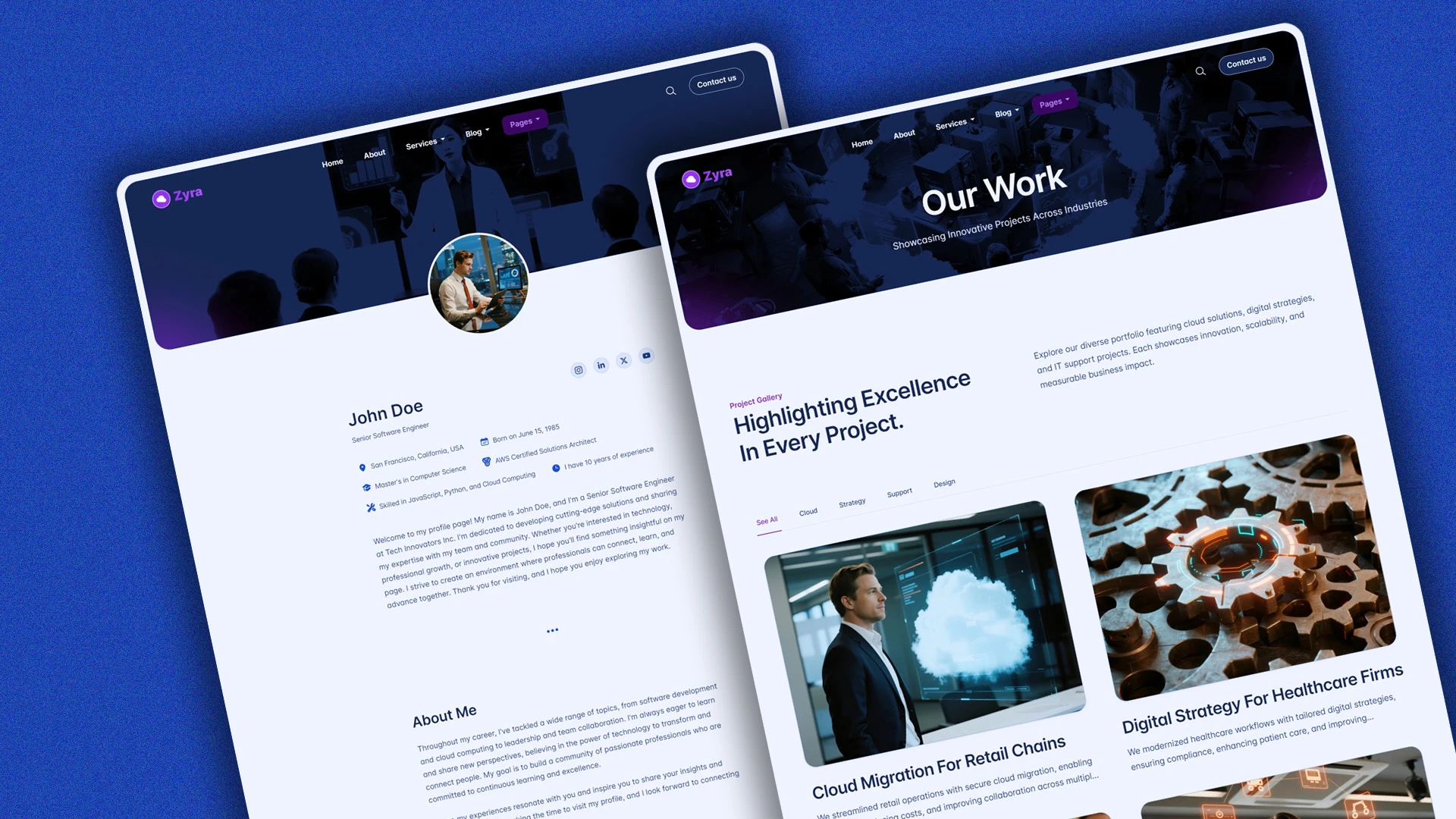 Zyra - Multipurpose IT Solutions & Business Services HTML Website Template