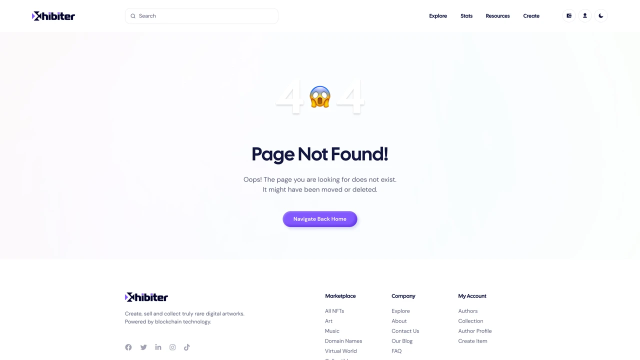 Xhibiter - Web3 Crypto NFT Marketplace Figma Template