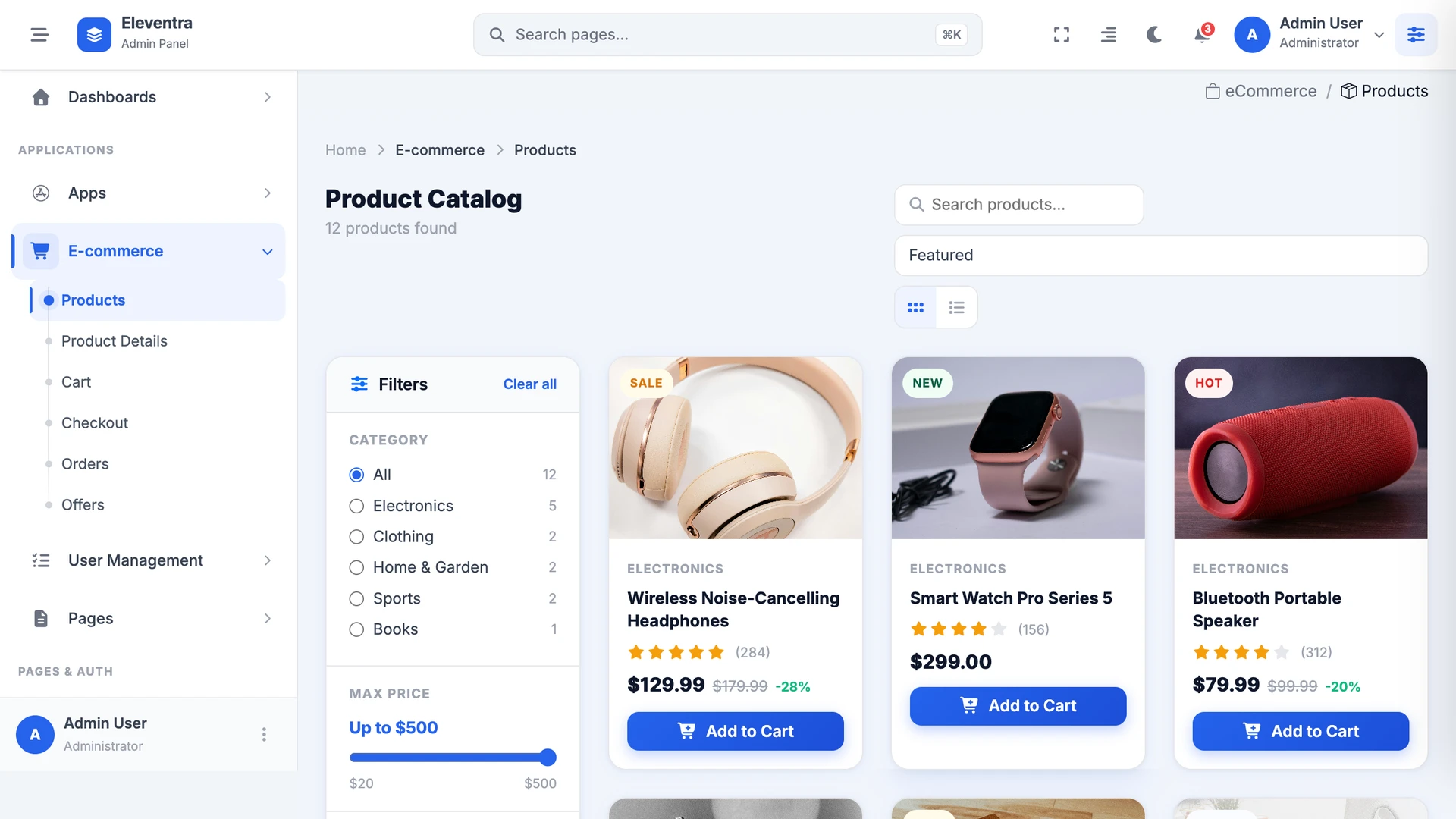 Eleventra - Angular 21 Admin Dashboard Template + UI Kit + 90+ Pages