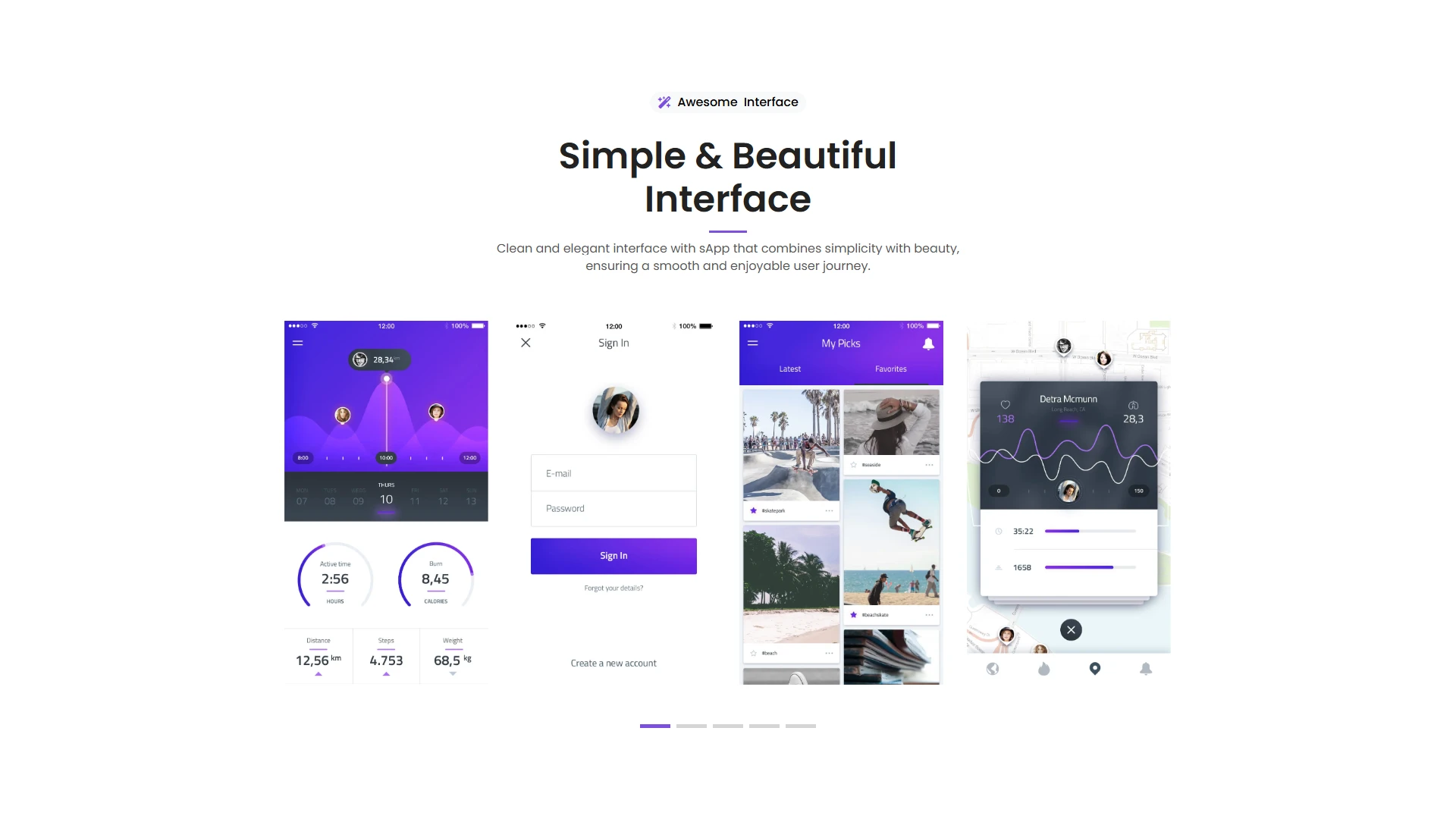 sApp - App Landing Page Template
