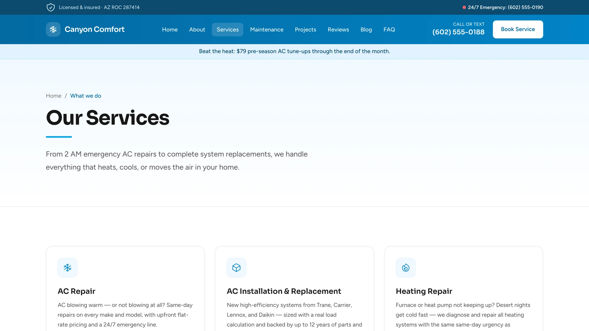 Breeze - Professional HVAC Company Website Template