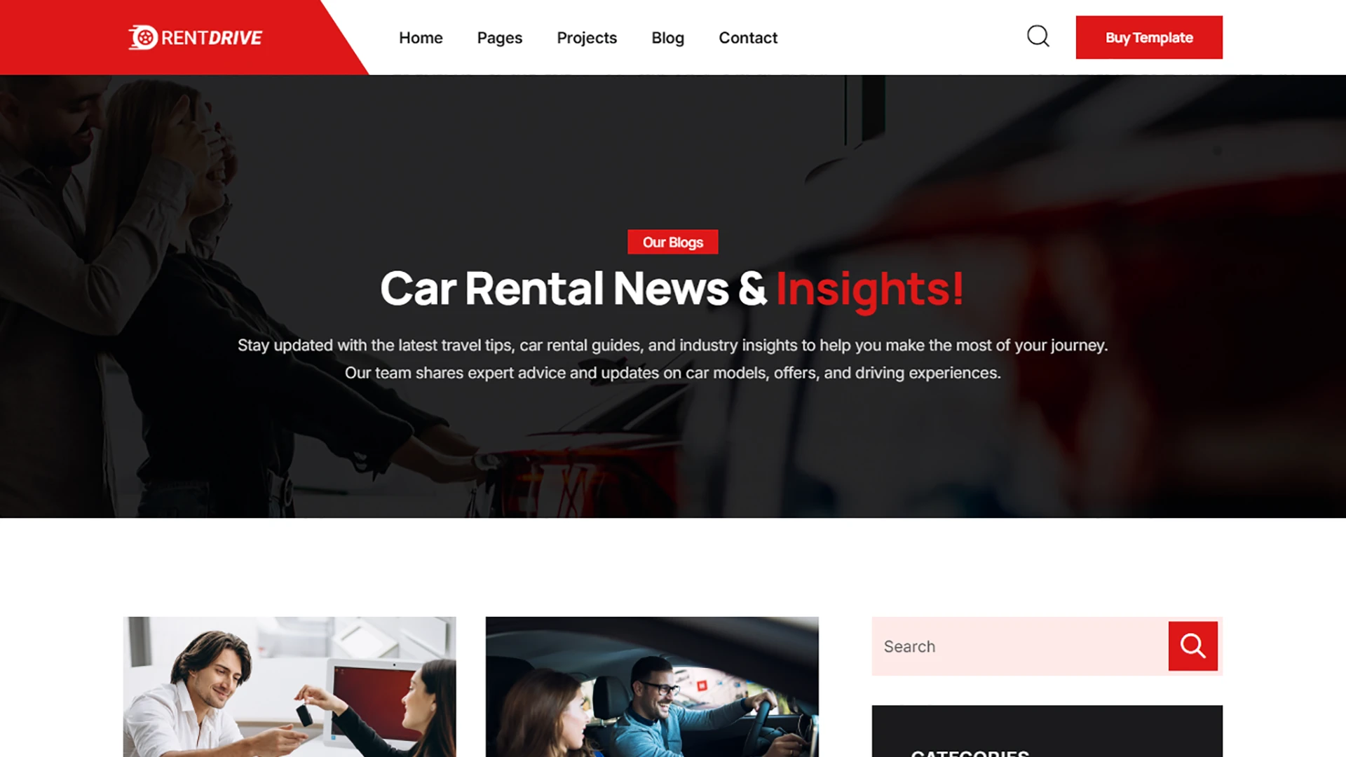 Rent Drive - Auto Rental HTML Website Template