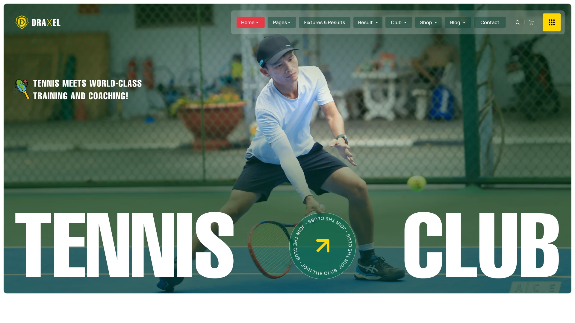 Draxel - Sports Club Figma Website Template