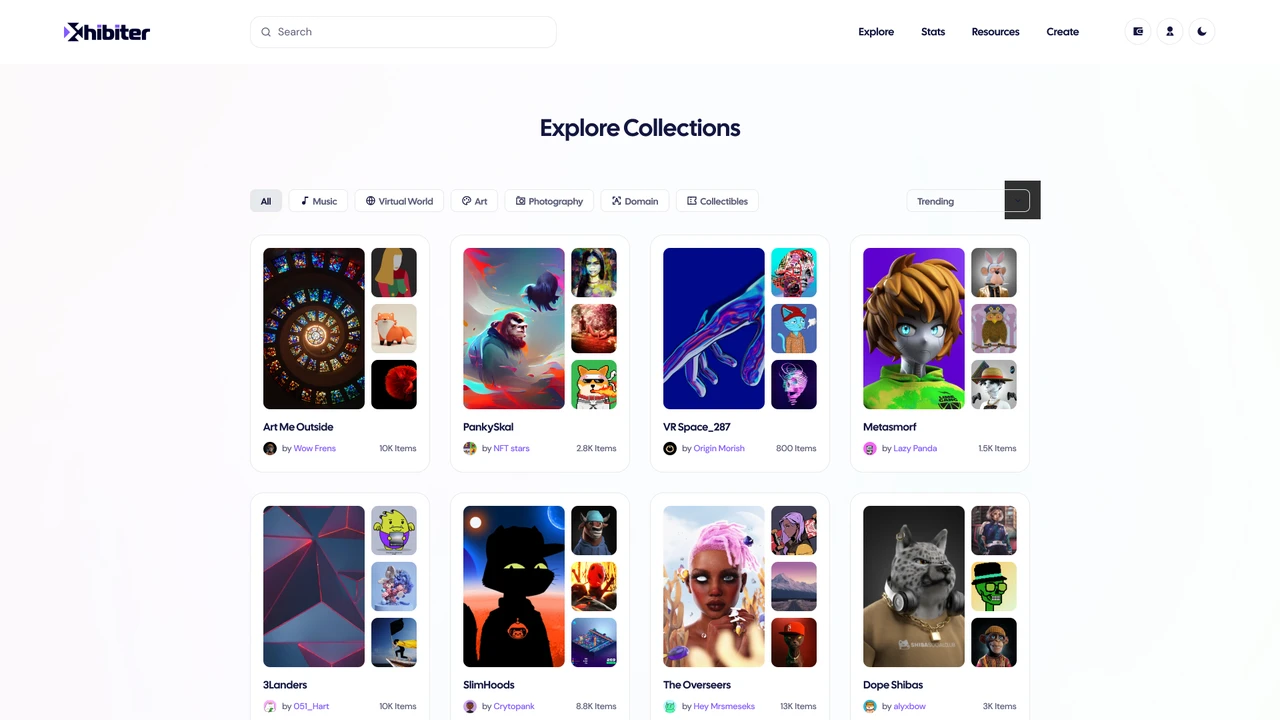 Xhibiter - Web3 Crypto NFT Marketplace Figma Template