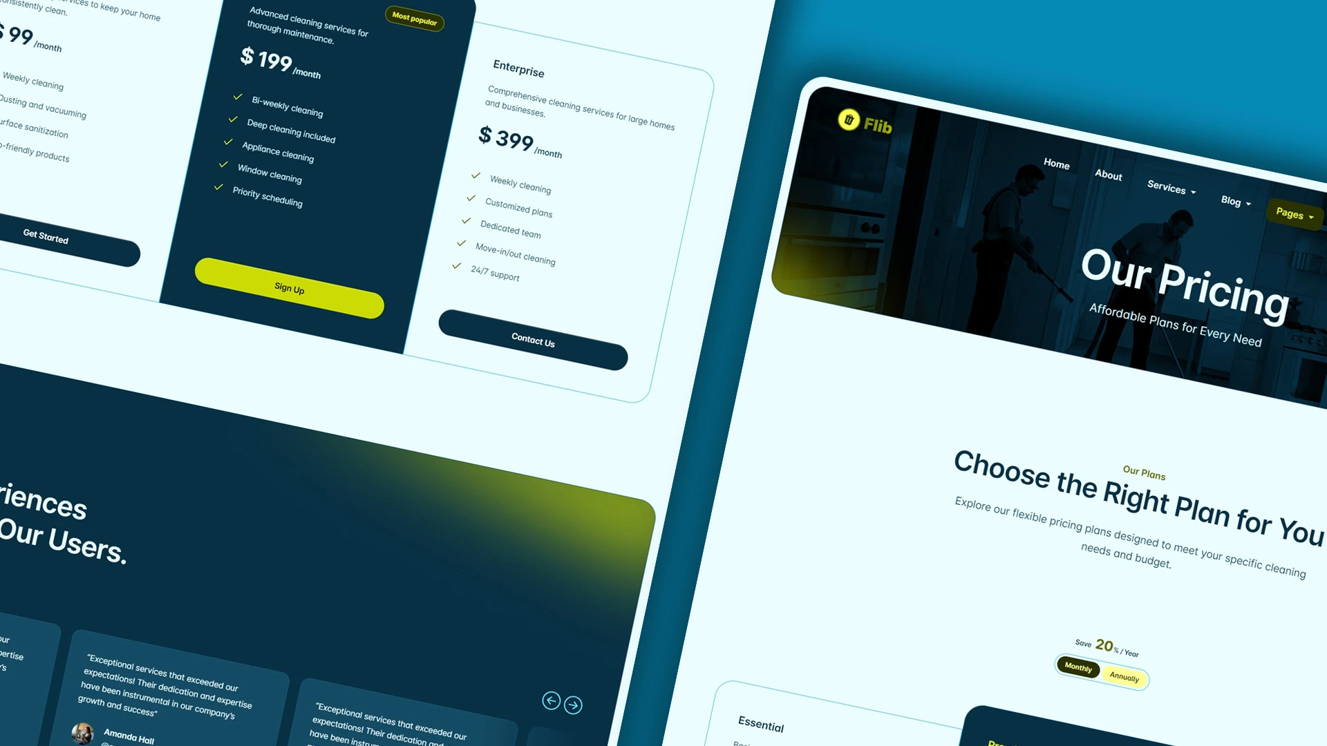 Flib - HTML Website Template For Premium Home Cleaning Services