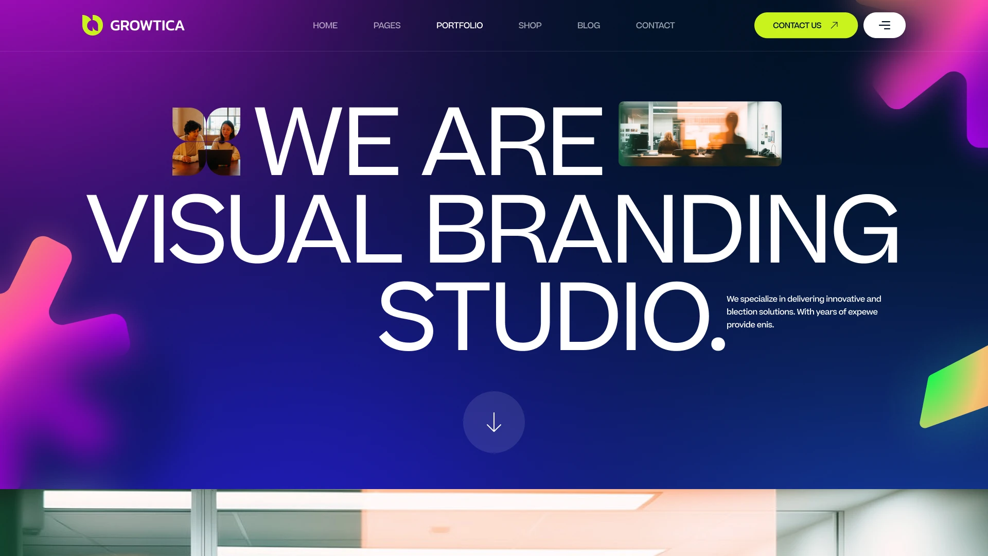 Growtica - Design Studio & Creative Portfolio Figma Template (Screenshot 1 of 1)