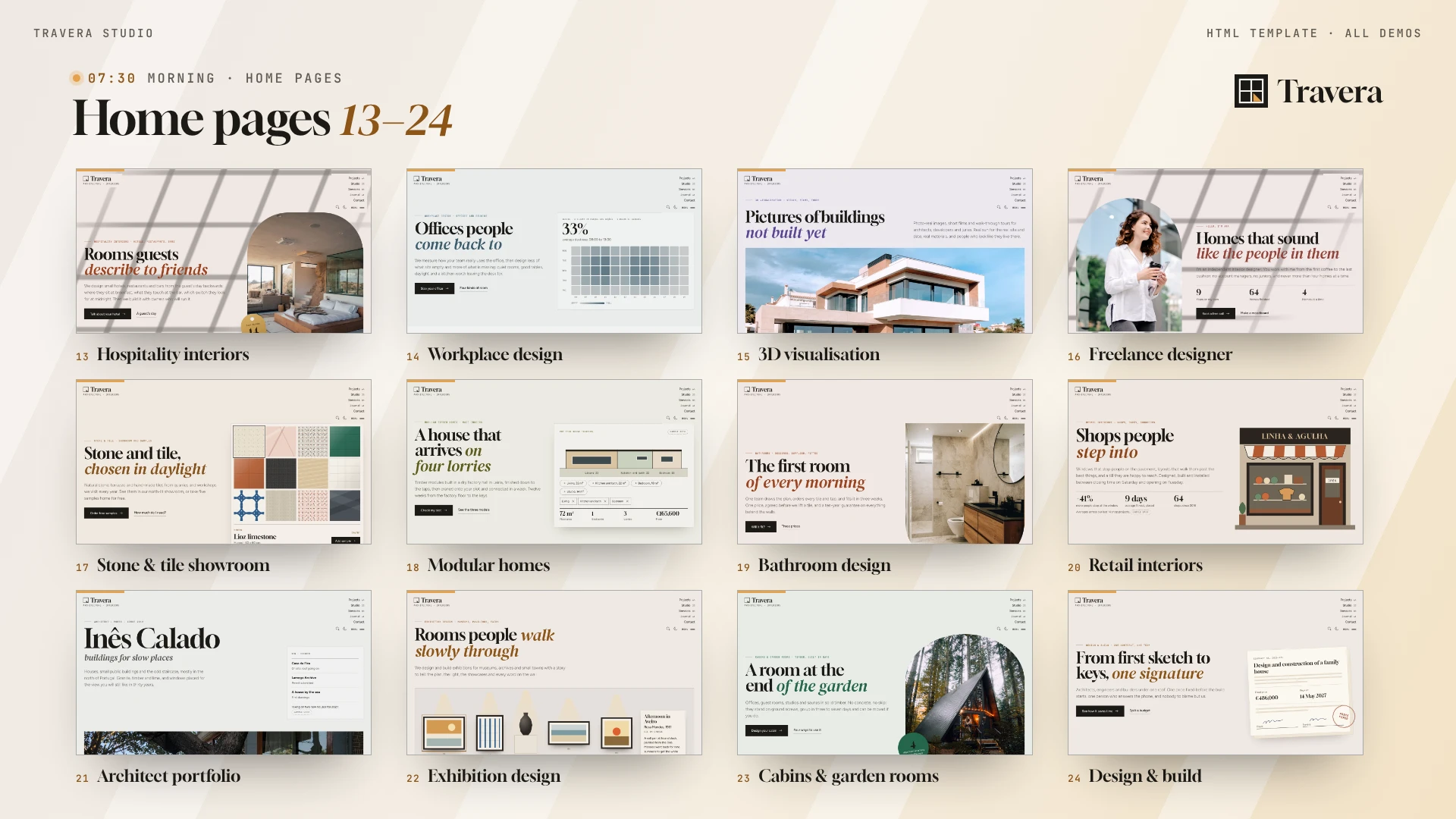 Travera - Architecture & Interior Design HTML Template (Screenshot 2 of 16)