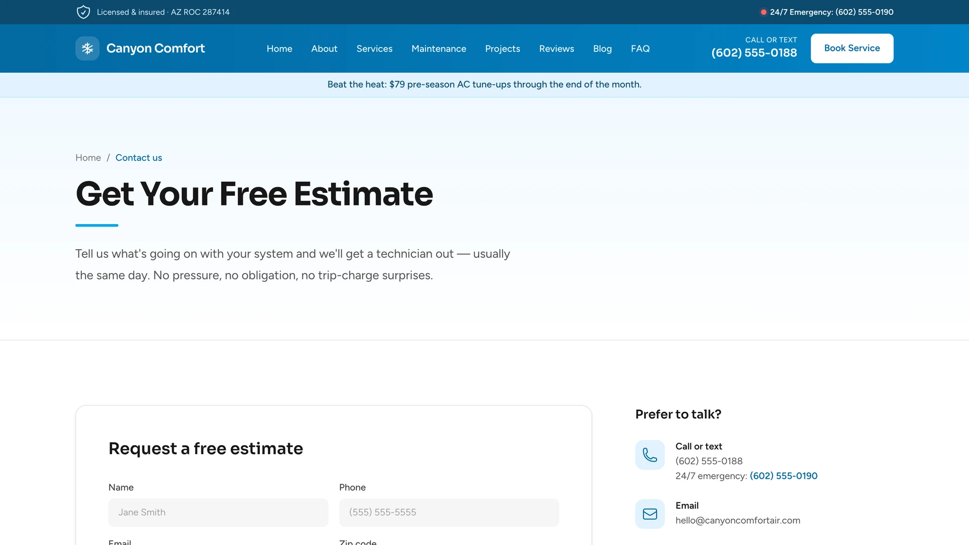 Breeze - Professional HVAC Company Website Template