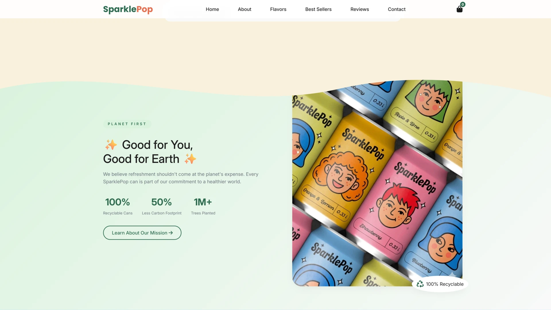SparklePop - Beverage & Drink Store Landing Page Template