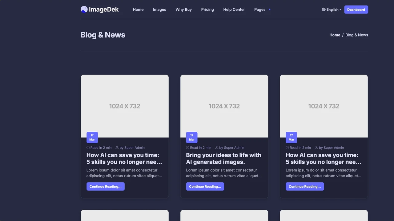 ImageDek - Image Generator Assistant as SaaS
