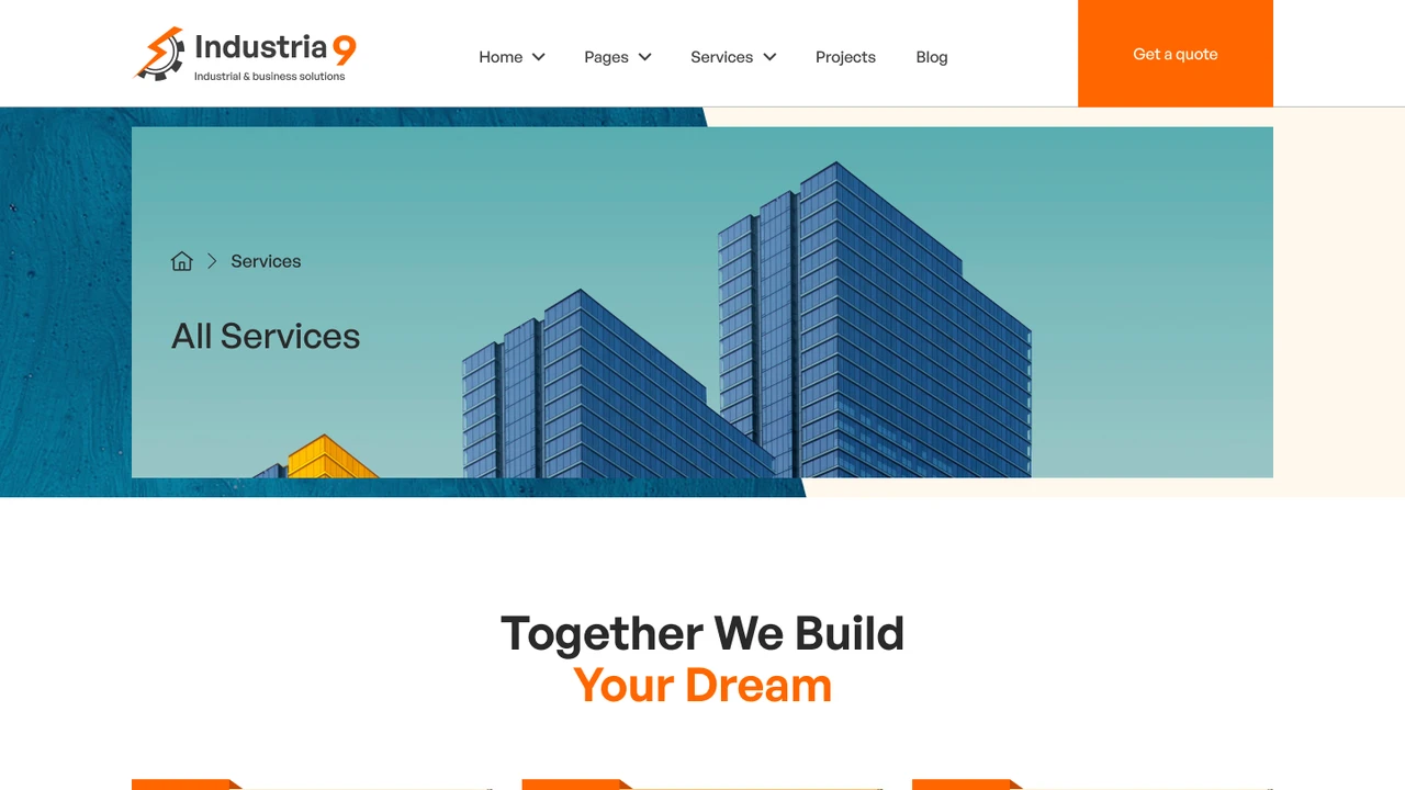 Industria9 - Factory, Industrial, and Building Construction Figma Template