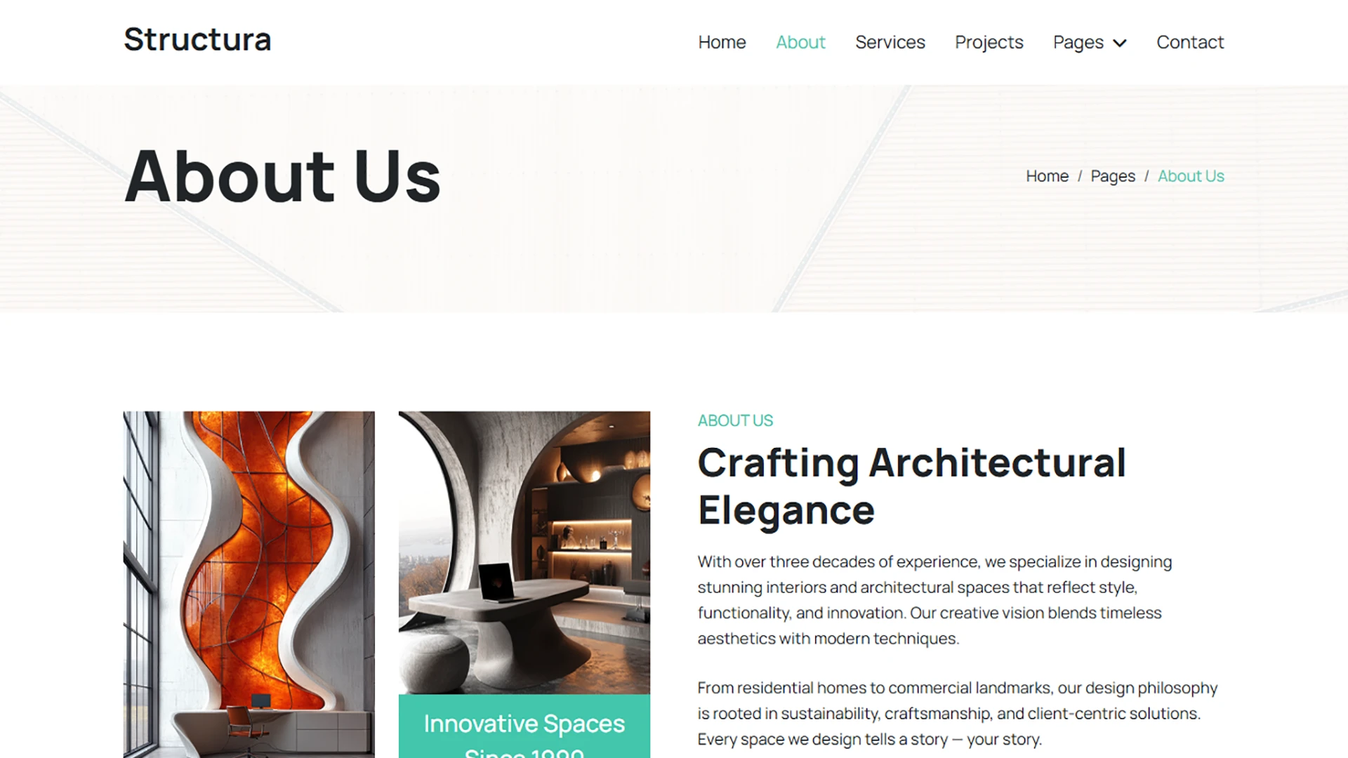 Structura - Interior Design & Architecture HTML Template