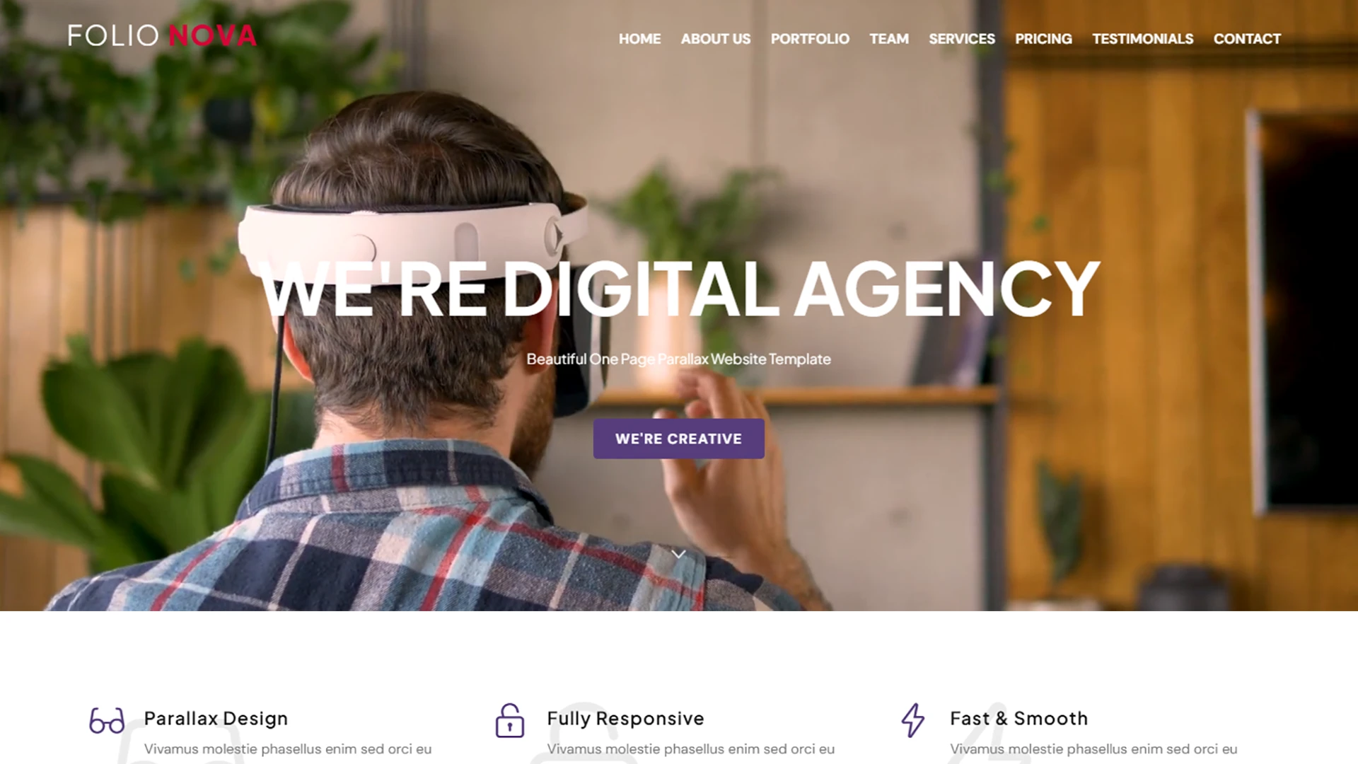 Folio Nova - Perfect Creative One Page Template