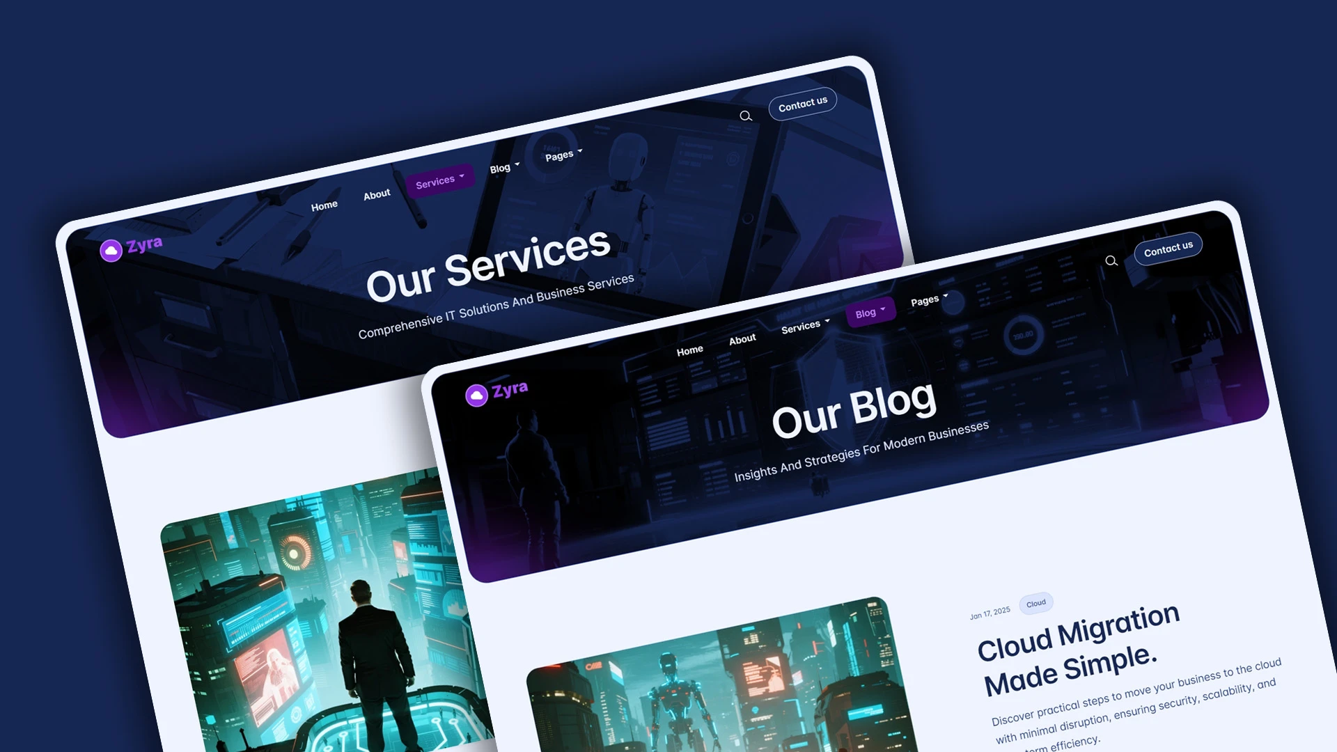 Zyra - Multipurpose IT Solutions & Business Services HTML Website Template