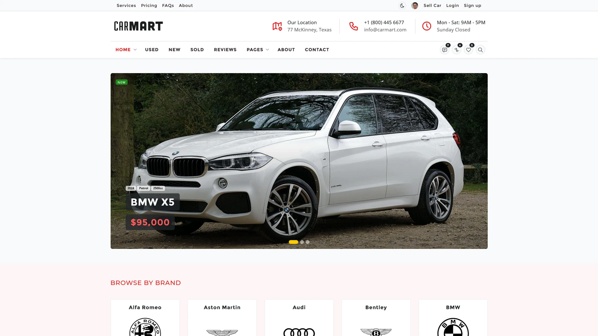 CarMart - Automotive Car Dealership WordPress Theme