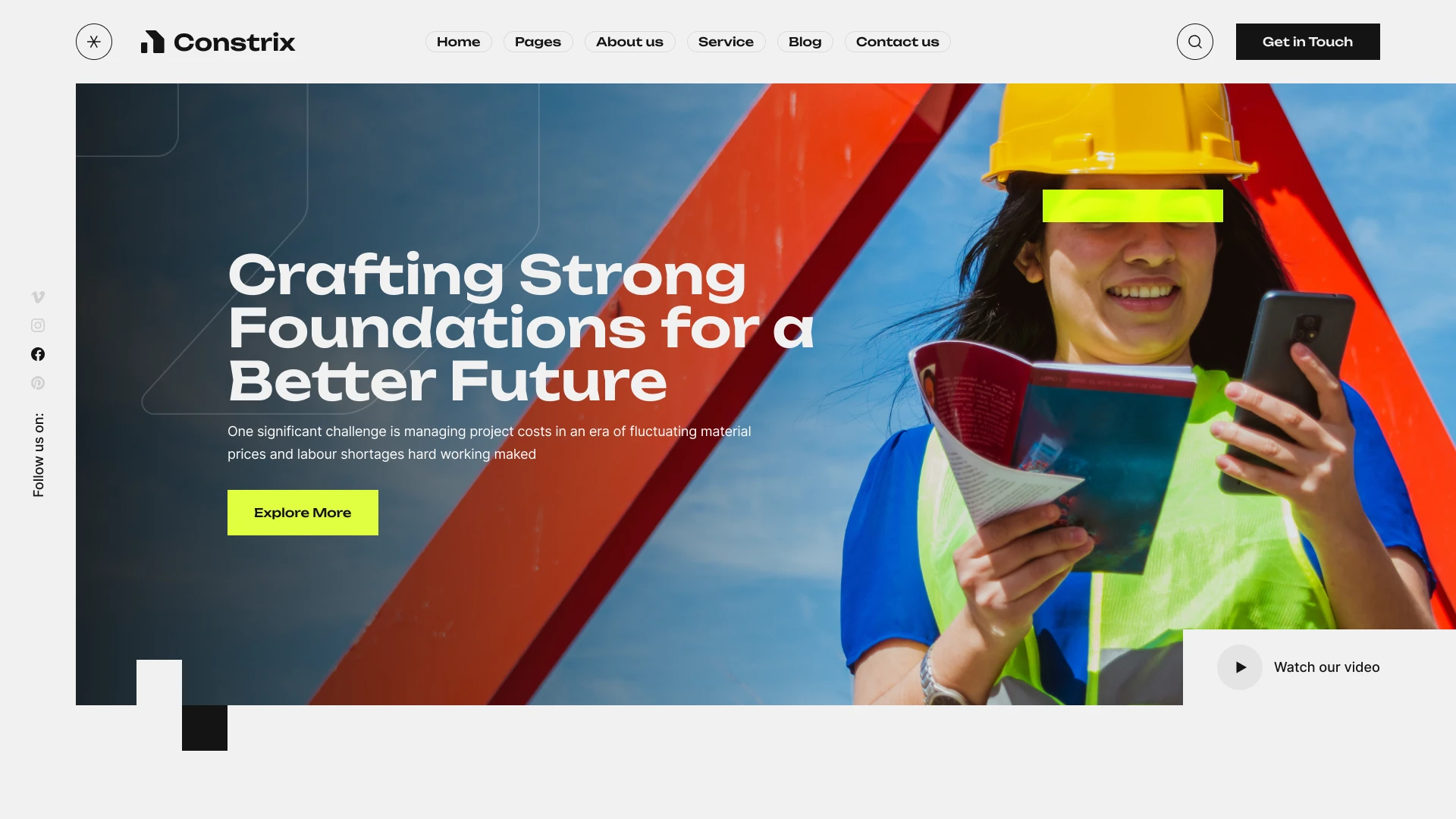 Constrix - Creative Construction Ecommerce WordPress Theme Woocommerce Elementor