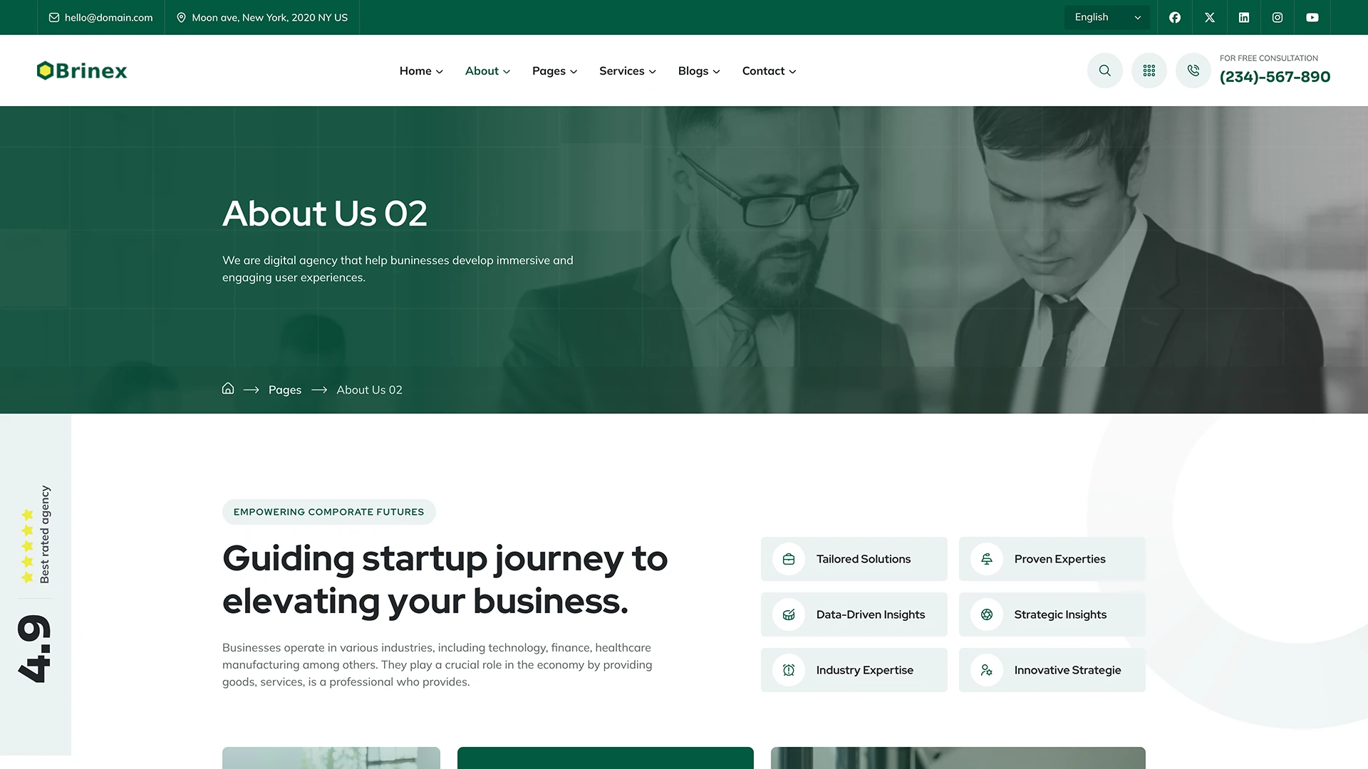 Brinex - Multipurpose Business Consulting HTML Template