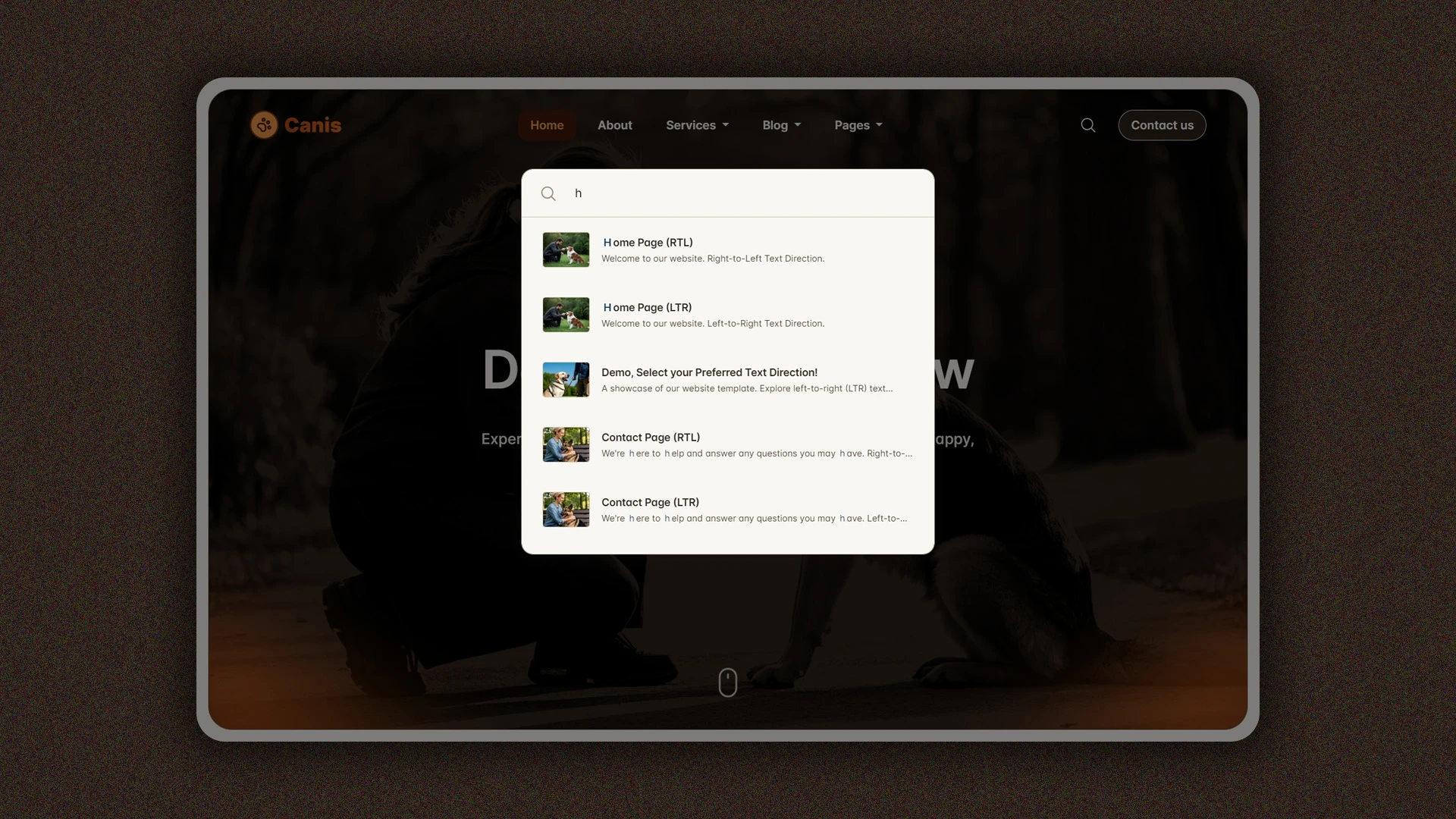 Canis - Professional Dog Training Services HTML Website Template