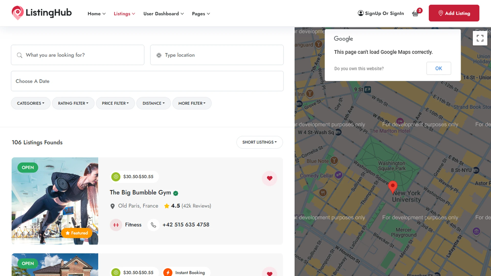 ListingHub - Nuxt Business Directory & Listing Template