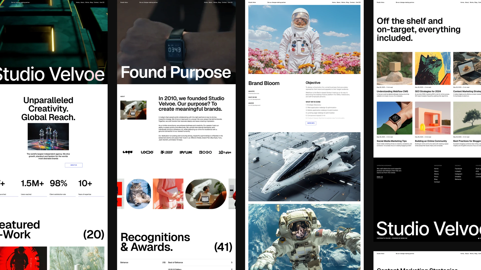 Studio Velvoe - Creative Studio & Marketing Agency Figma and Framer Template