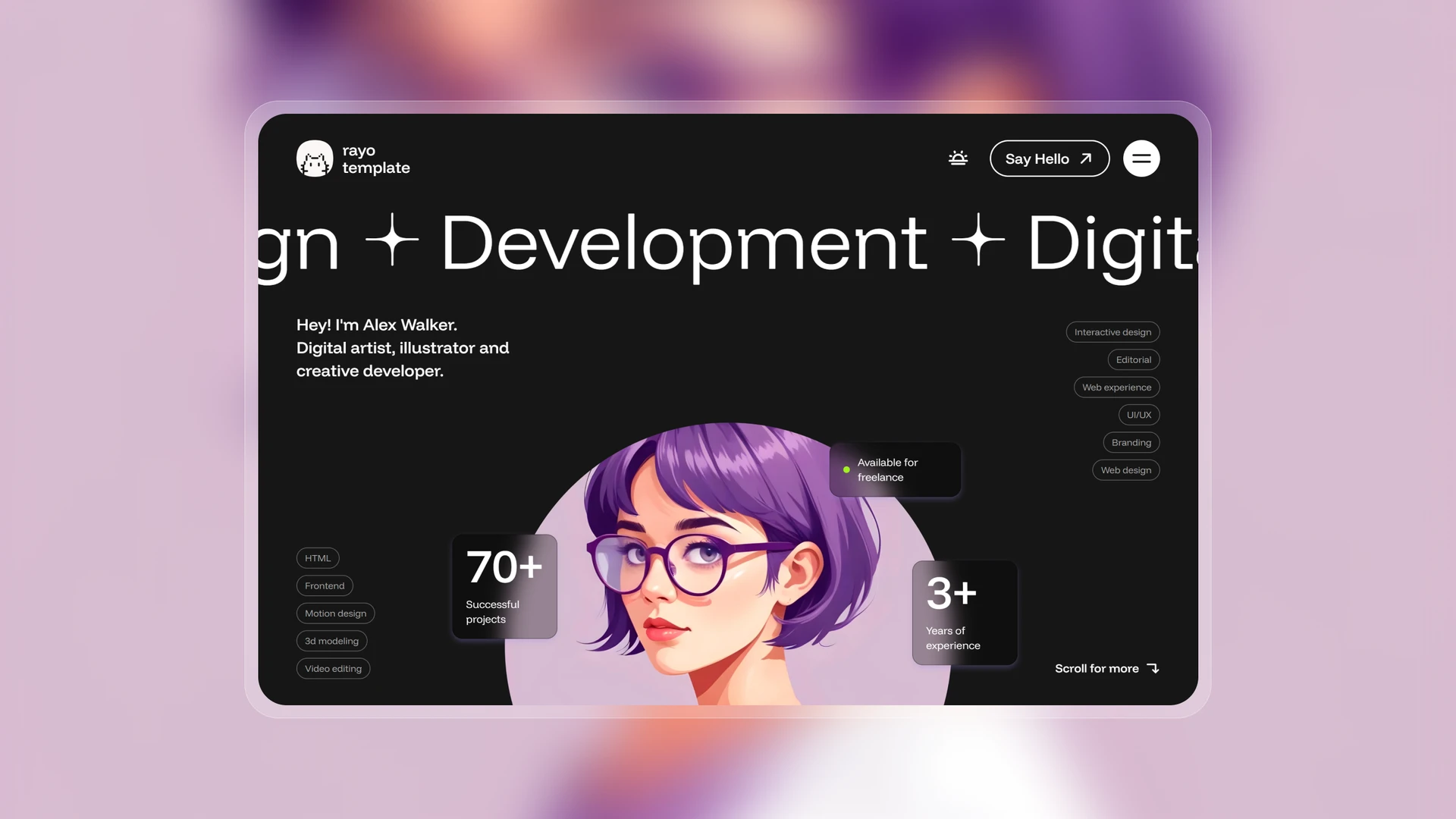 Rayo - Digital Agency & Personal Portfolio HTML Template