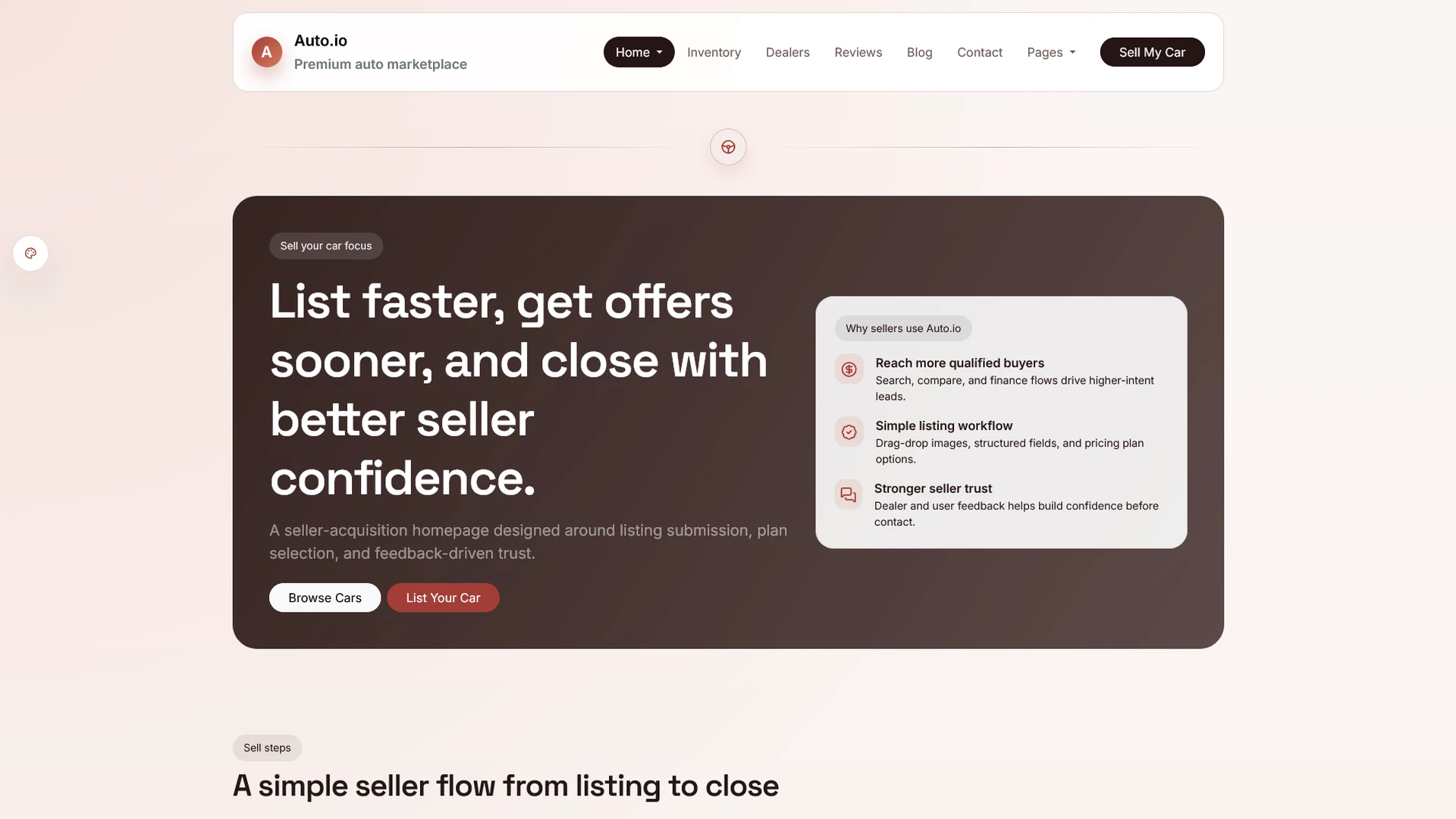 AutoIO - Cars Listings & Directory Template