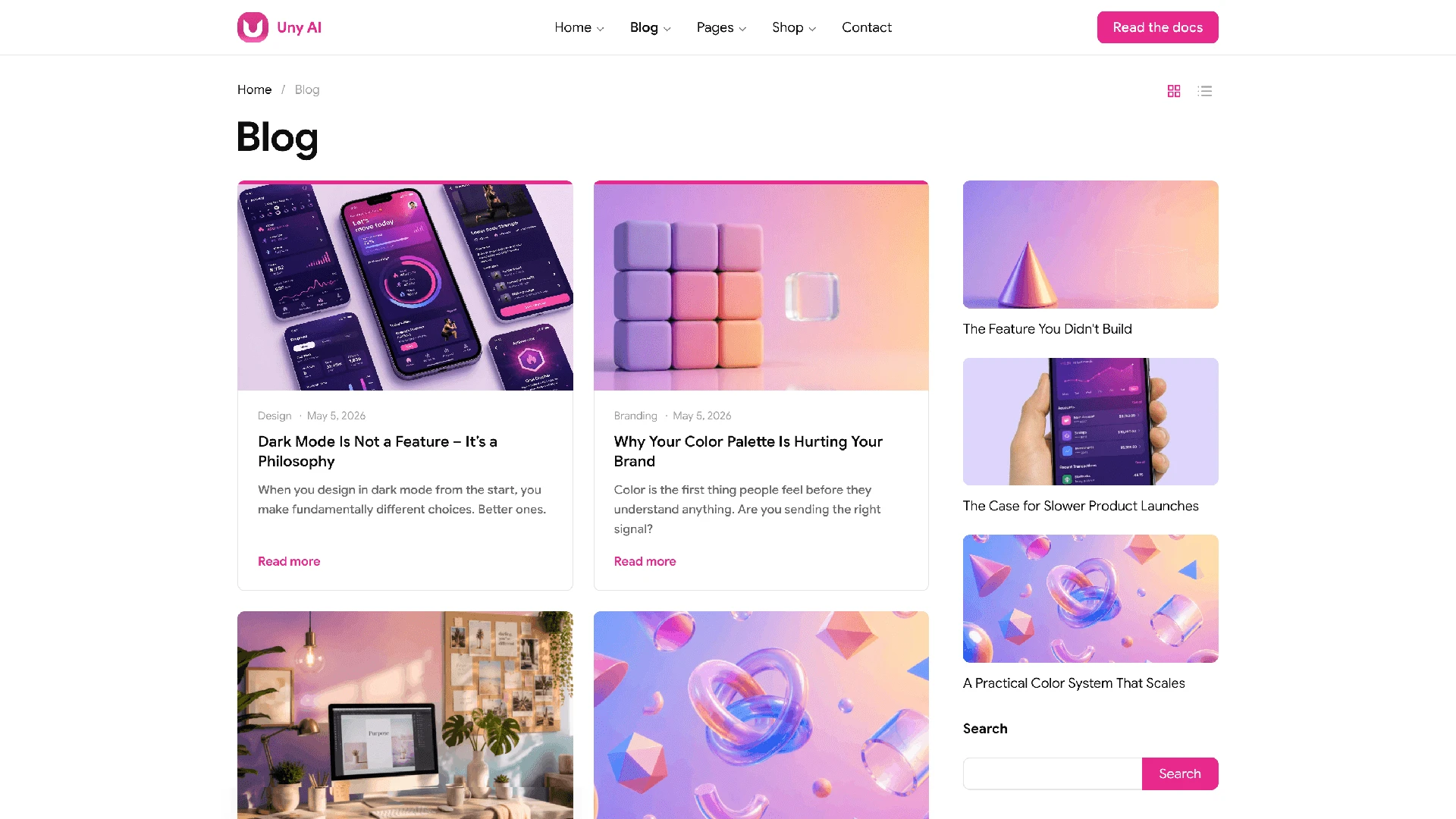 Uny AI - WordPress Theme with Flexible Section Builder