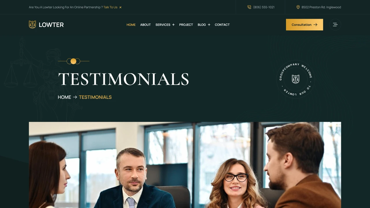 Lowter - Lawyer, Attorney & Law Firm Figma Template