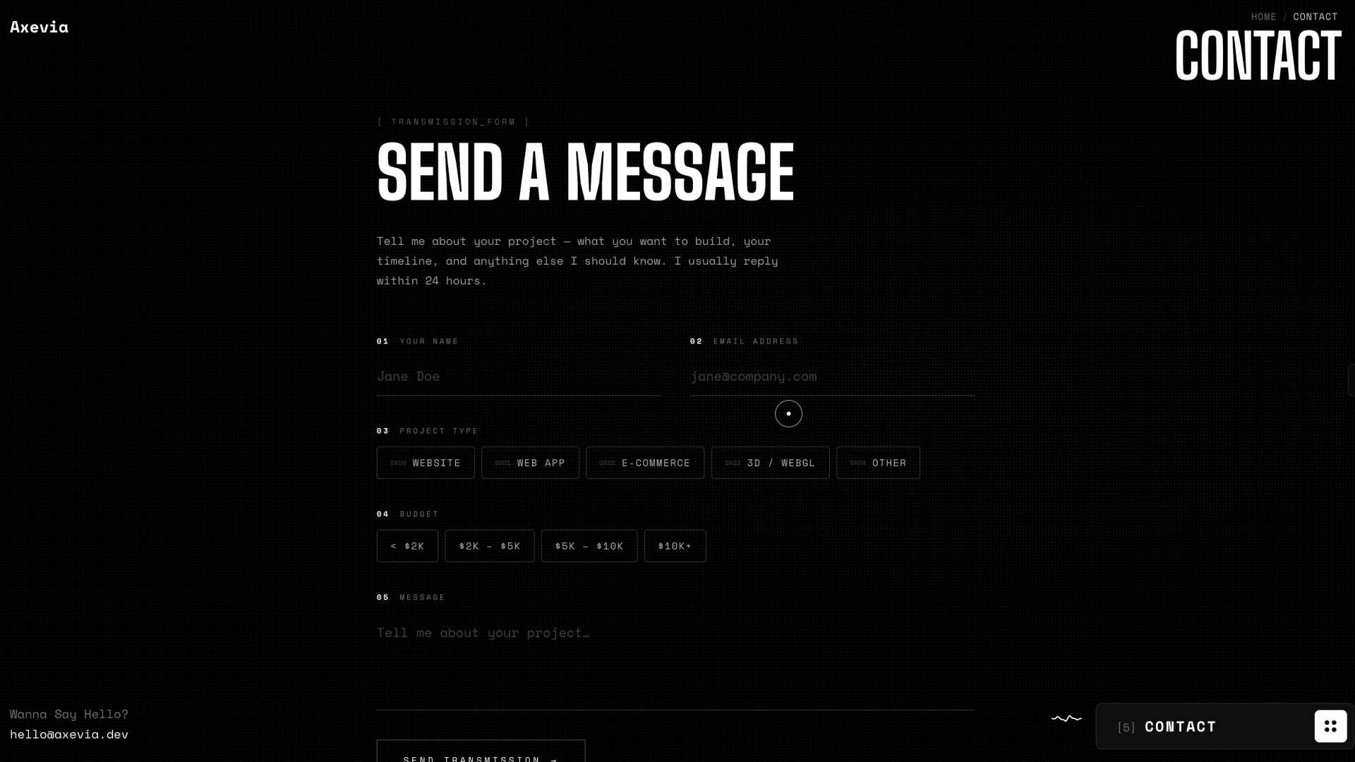 Axevia - Portfolio & Resume HTML Template (Screenshot 3 of 3)