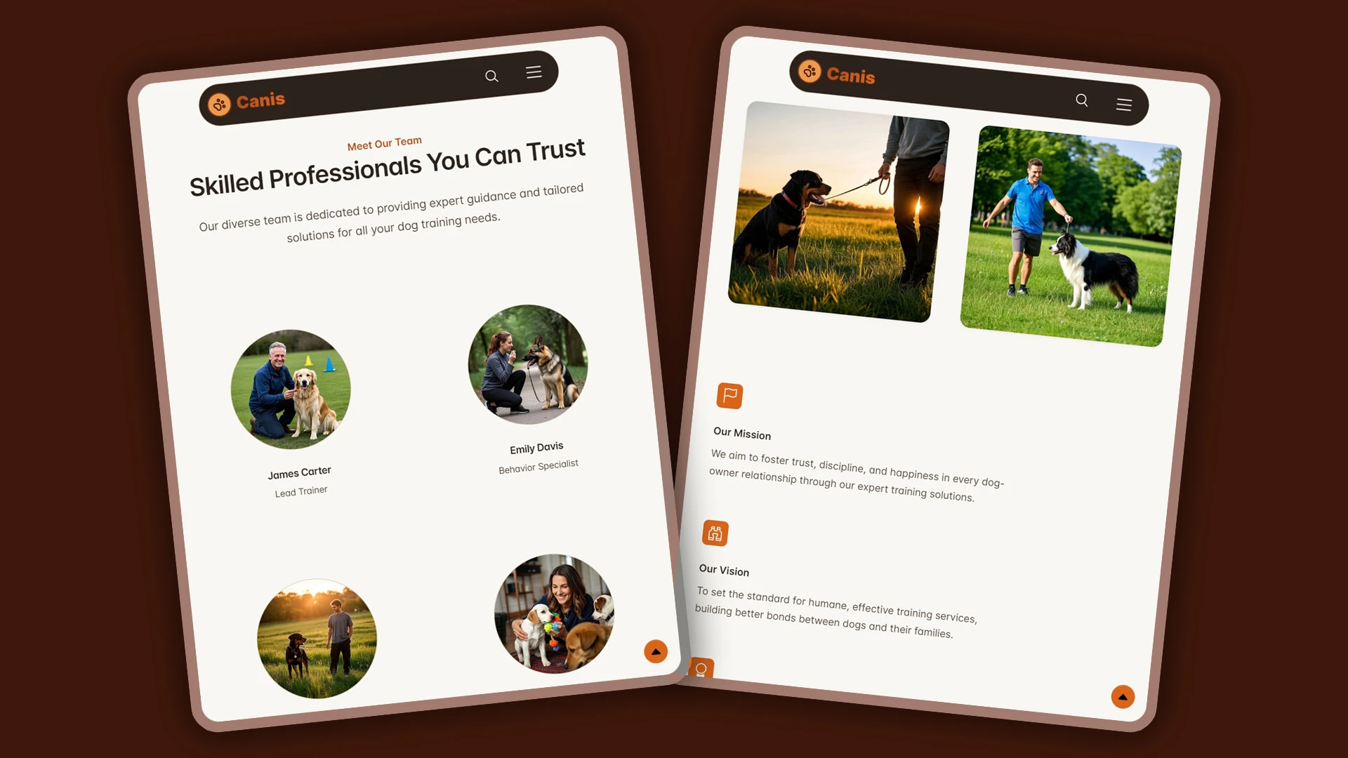 Canis - Professional Dog Training Services HTML Website Template