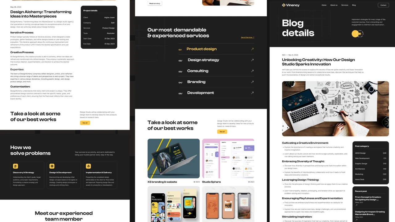 Vinency - Creative & Digital Agency Figma Template