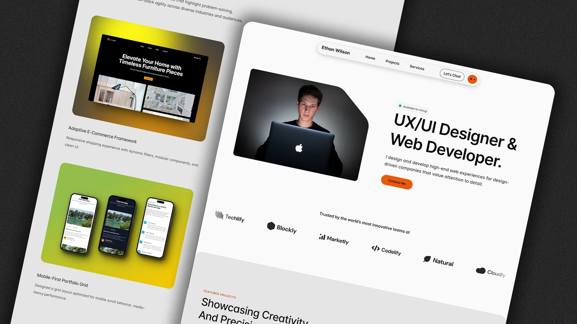 Uxoria - Sleek UX/UI Designer & Web Developer HTML Portfolio Template